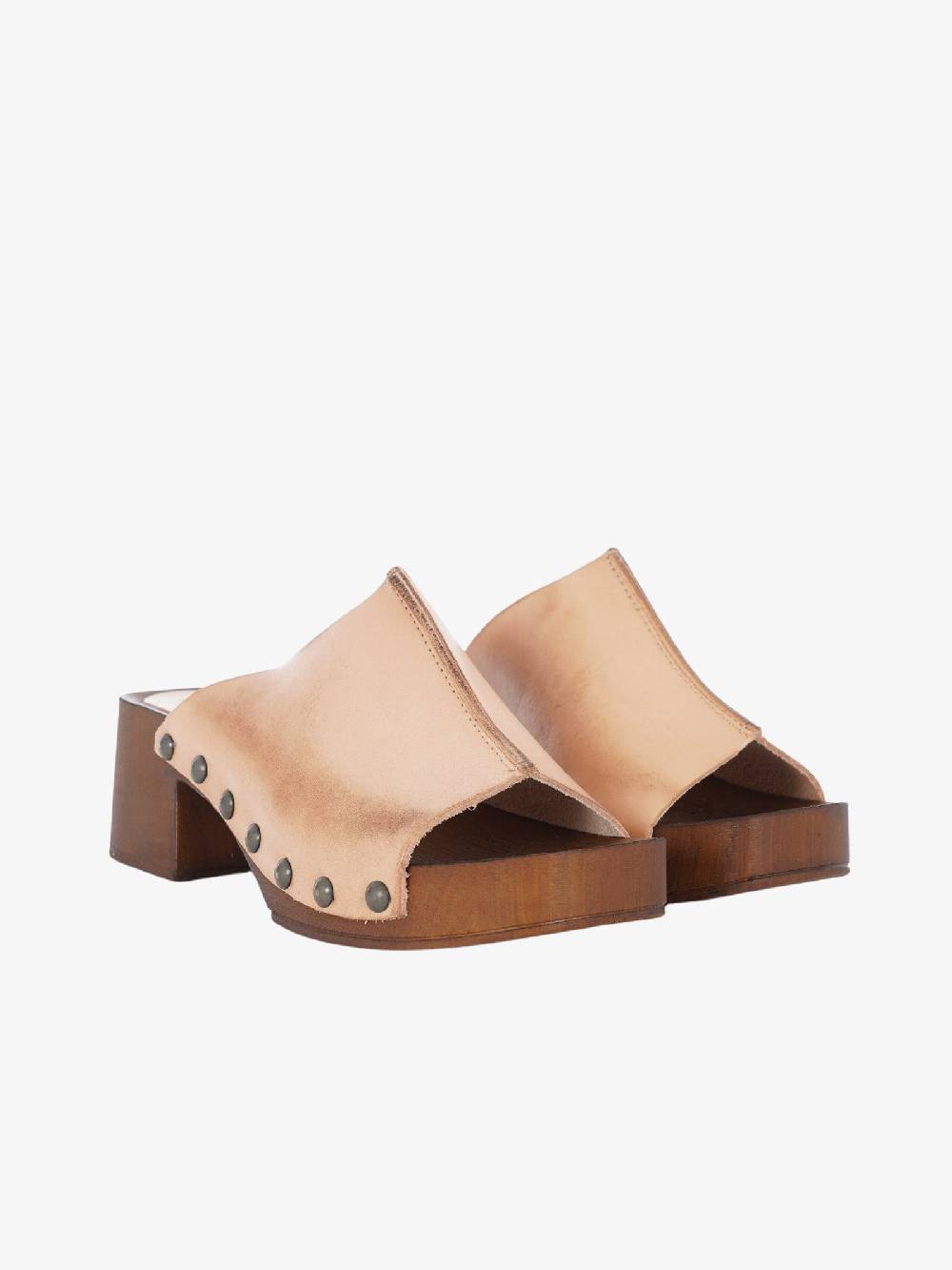 JEACOTTE Sandali Con Plateau 8 Donna In Pelle Cuoio Naturale