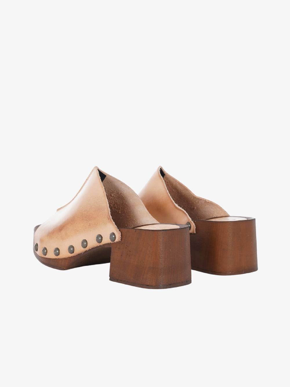 JEACOTTE Sandali Con Plateau 8 Donna In Pelle Cuoio Naturale