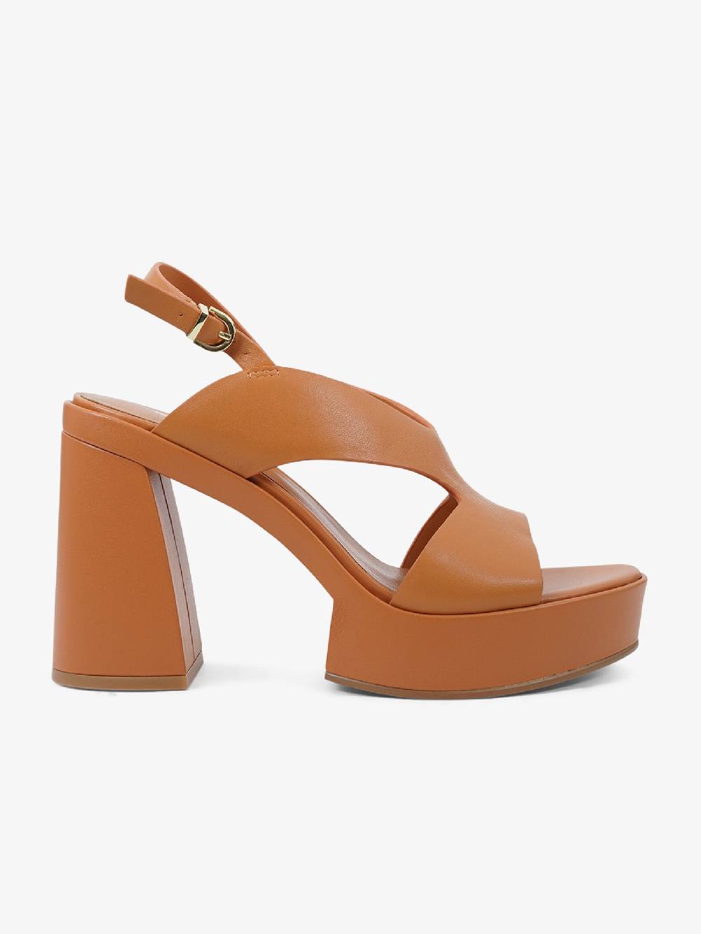 JEANNOT Sandali con plateau RJ583 donna pelle marrone