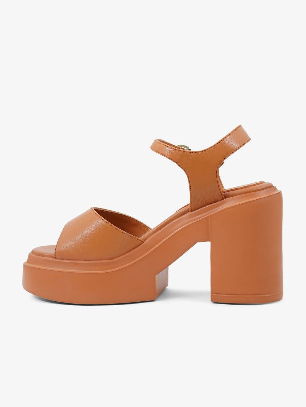 JEANNOT Sandali Con Plateau RJ621 Donna Pelle Marrone