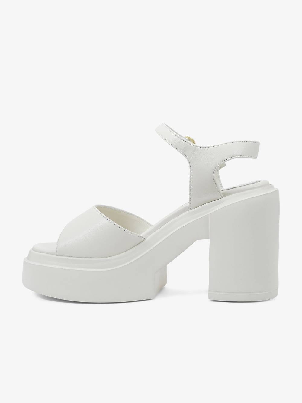 JEANNOT Sandali Con Plateau RJ621 Donna Pelle Panna