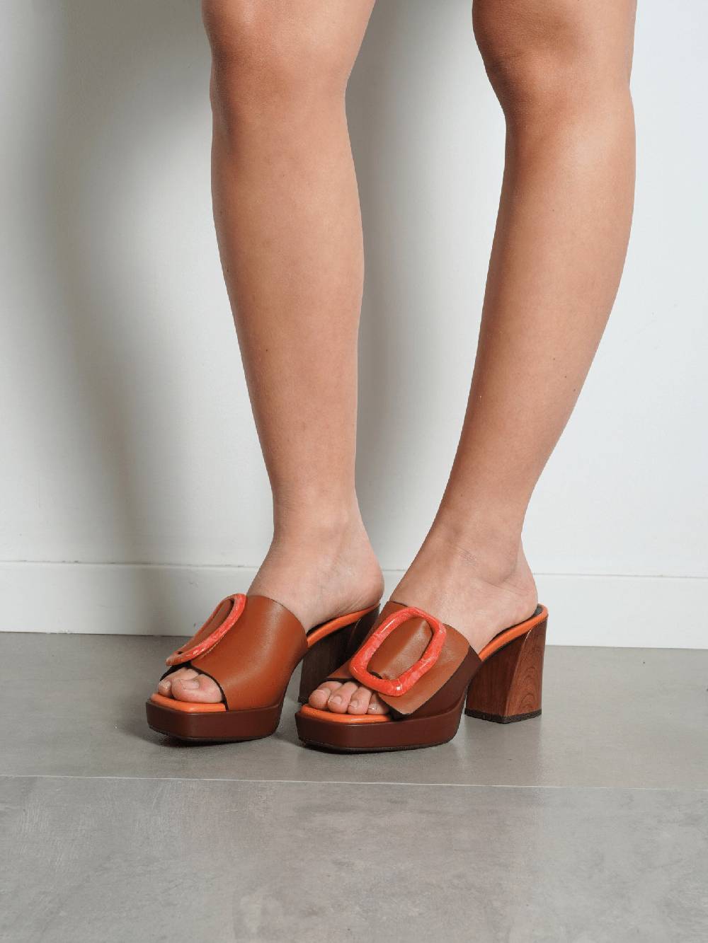 NOA HARMON Sandali Con Tacco Celia 9677 Donna Pelle Marrone