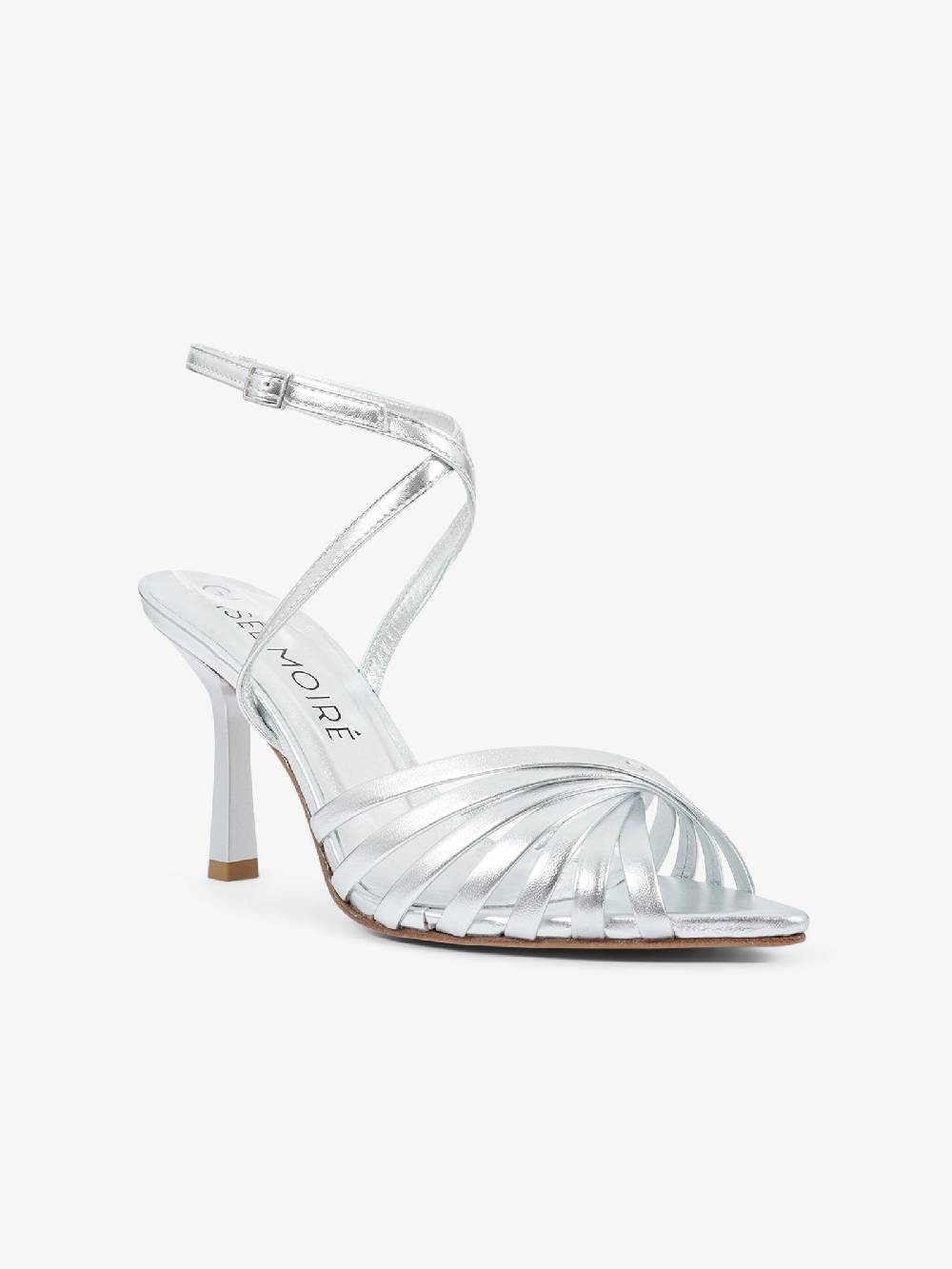 GISEL MOIRE Sandali Con Tacco CHRIS Donna Pelle Argento