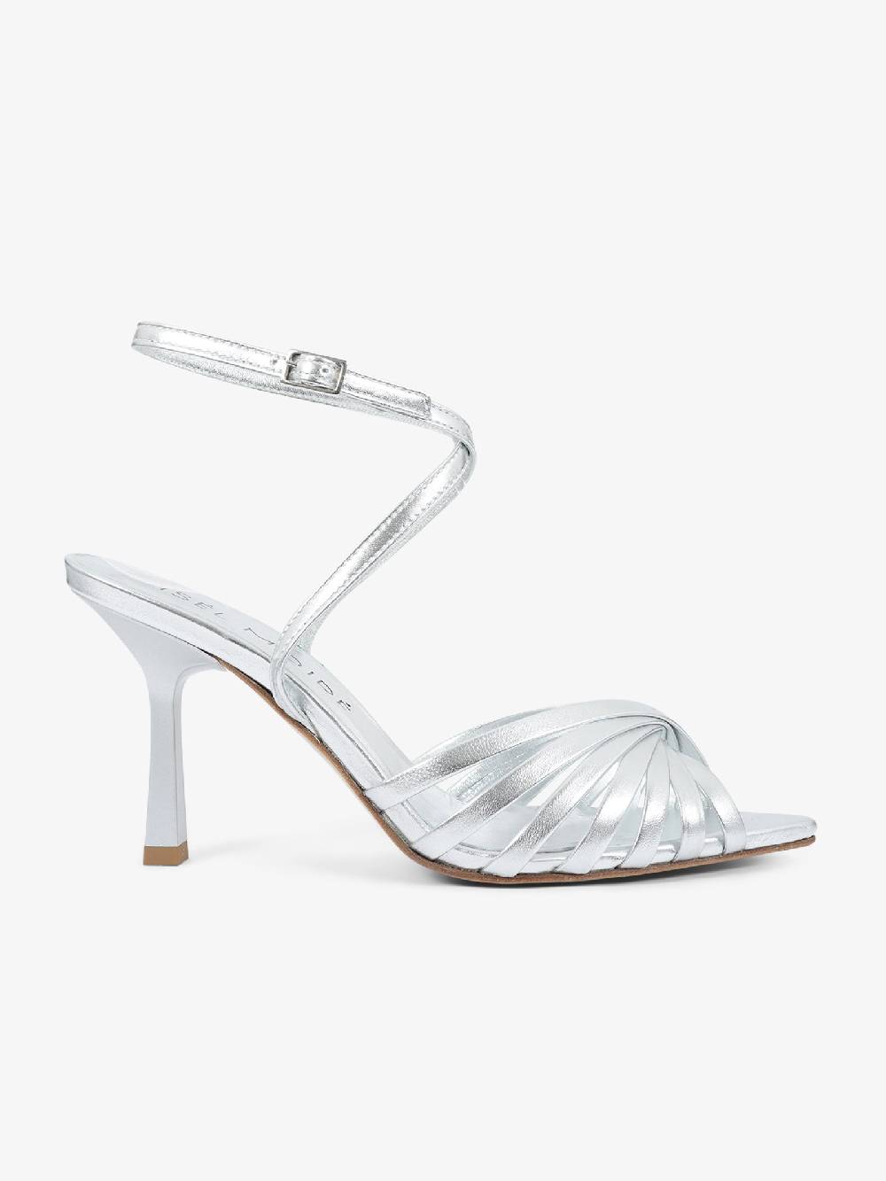 GISEL MOIRE Sandali Con Tacco CHRIS Donna Pelle Argento