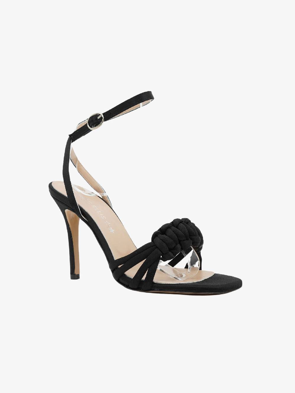 MARC ELLIS Sandali Con Tacco Donna Nero Libra Cinturinoraso In Tessuto