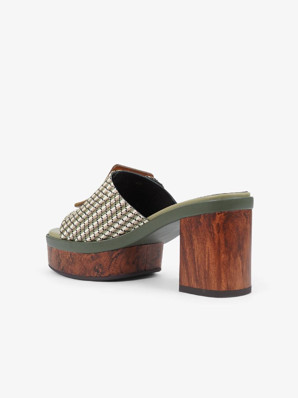 NOA HARMON Sandali Con Tacco Guadalupe 9669 Donna Rafia Verde