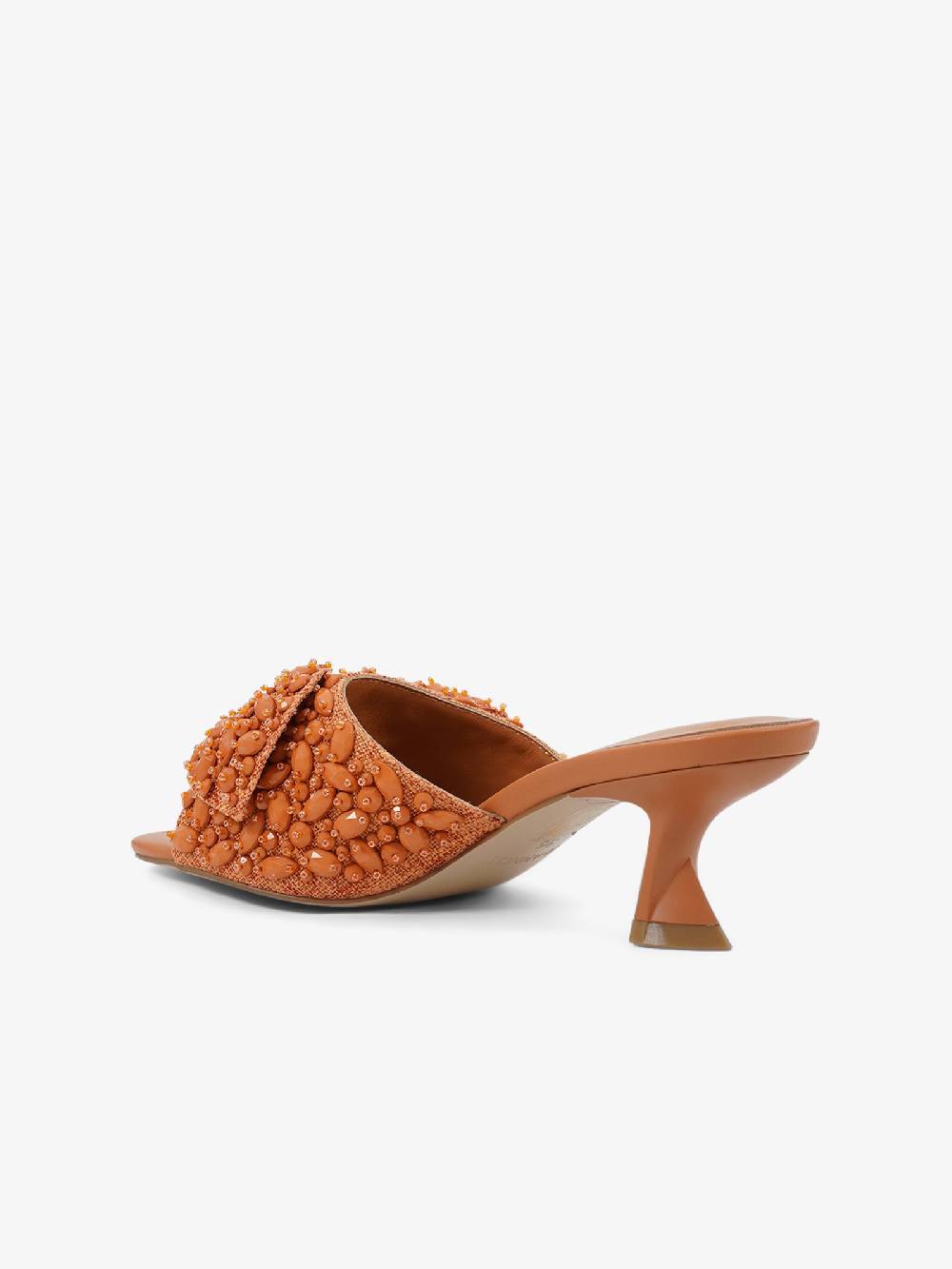 JEANNOT Sandali Con Tacco RJ532 Donna Tessuto Marrone