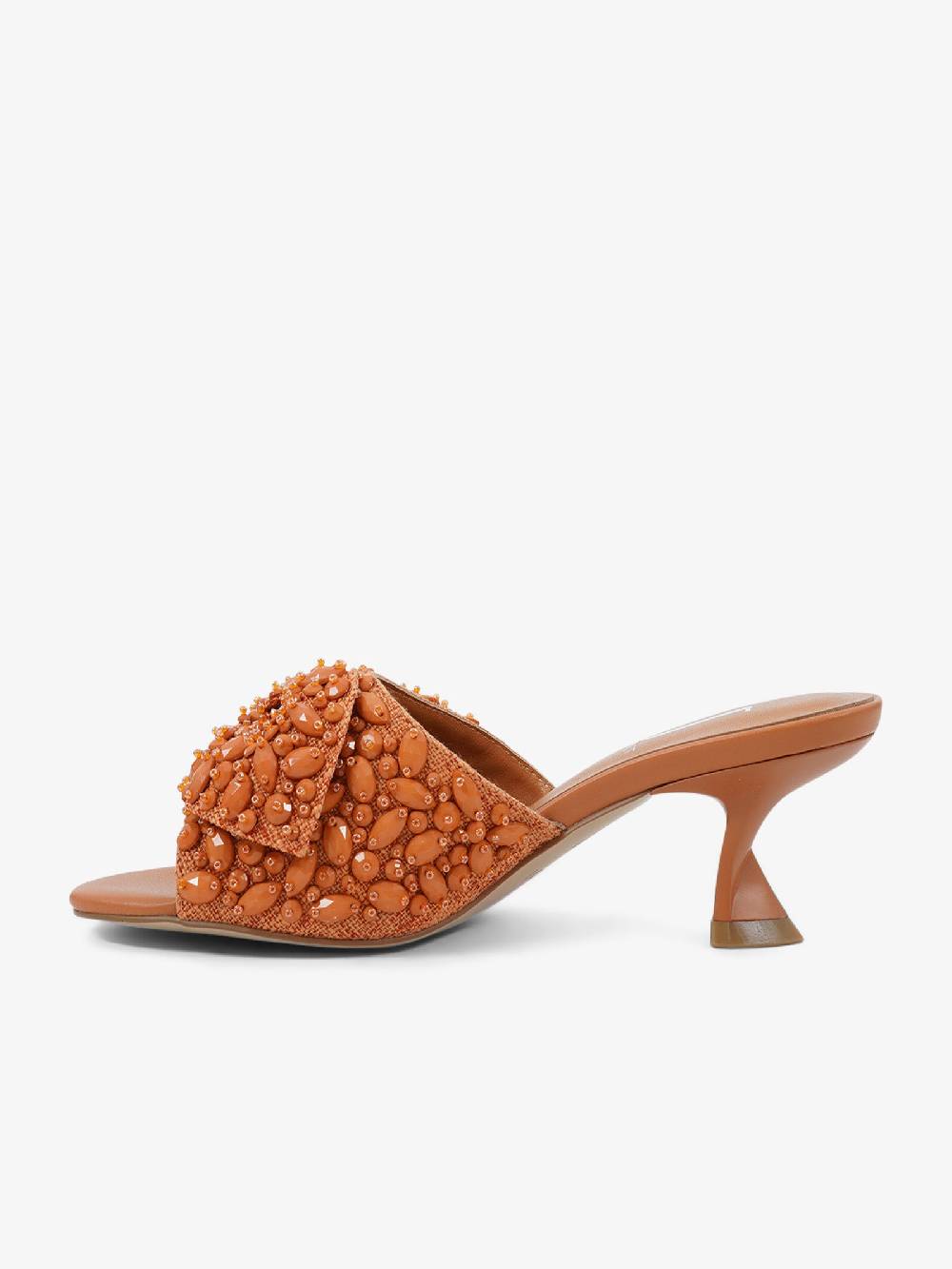 JEANNOT Sandali Con Tacco RJ532 Donna Tessuto Marrone