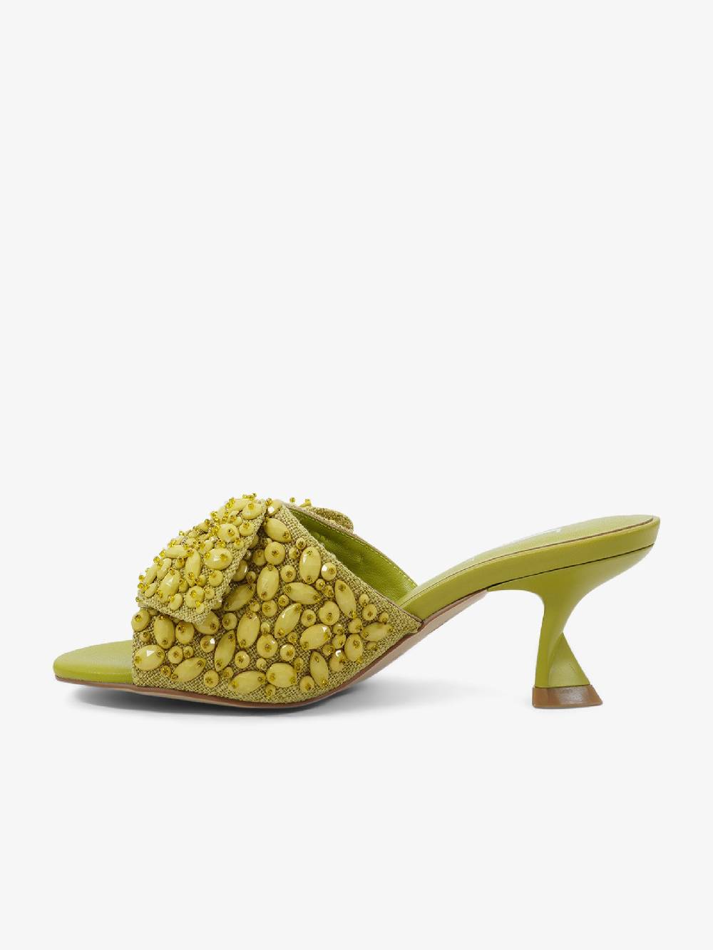 JEANNOT Sandali Con Tacco RJ532 Donna Tessuto Verde