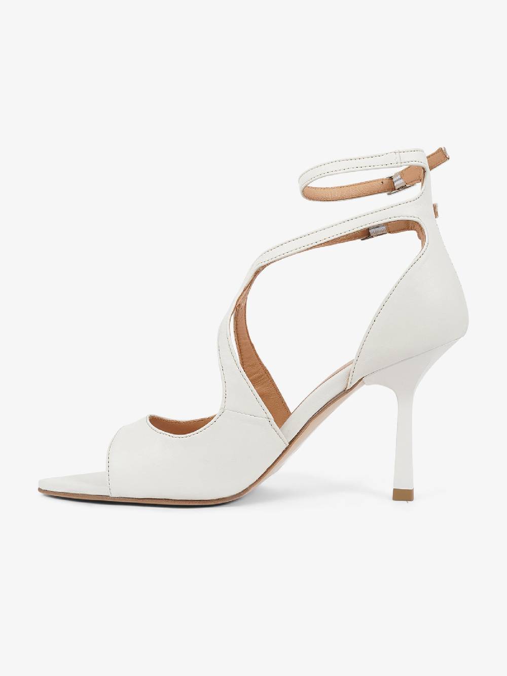 GISEL MOIRE Sandali Con Tacco STEFY Donna Pelle Panna