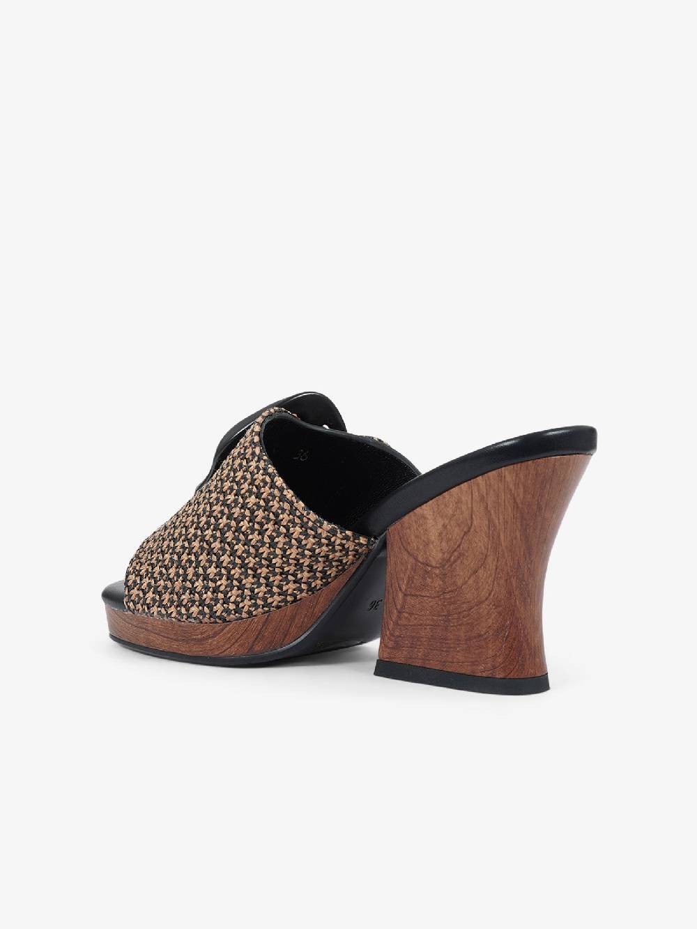 NOA HARMON Sandali Con Tacco Terra 9660 Donna Rafia Nero