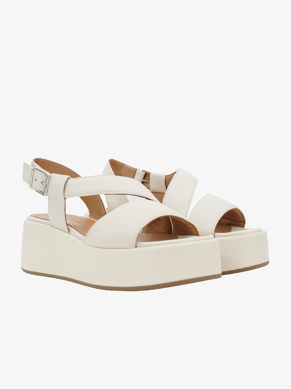 SORELLI Sandali Con Zeppa 2108 Kira Donna Bianco Caldo