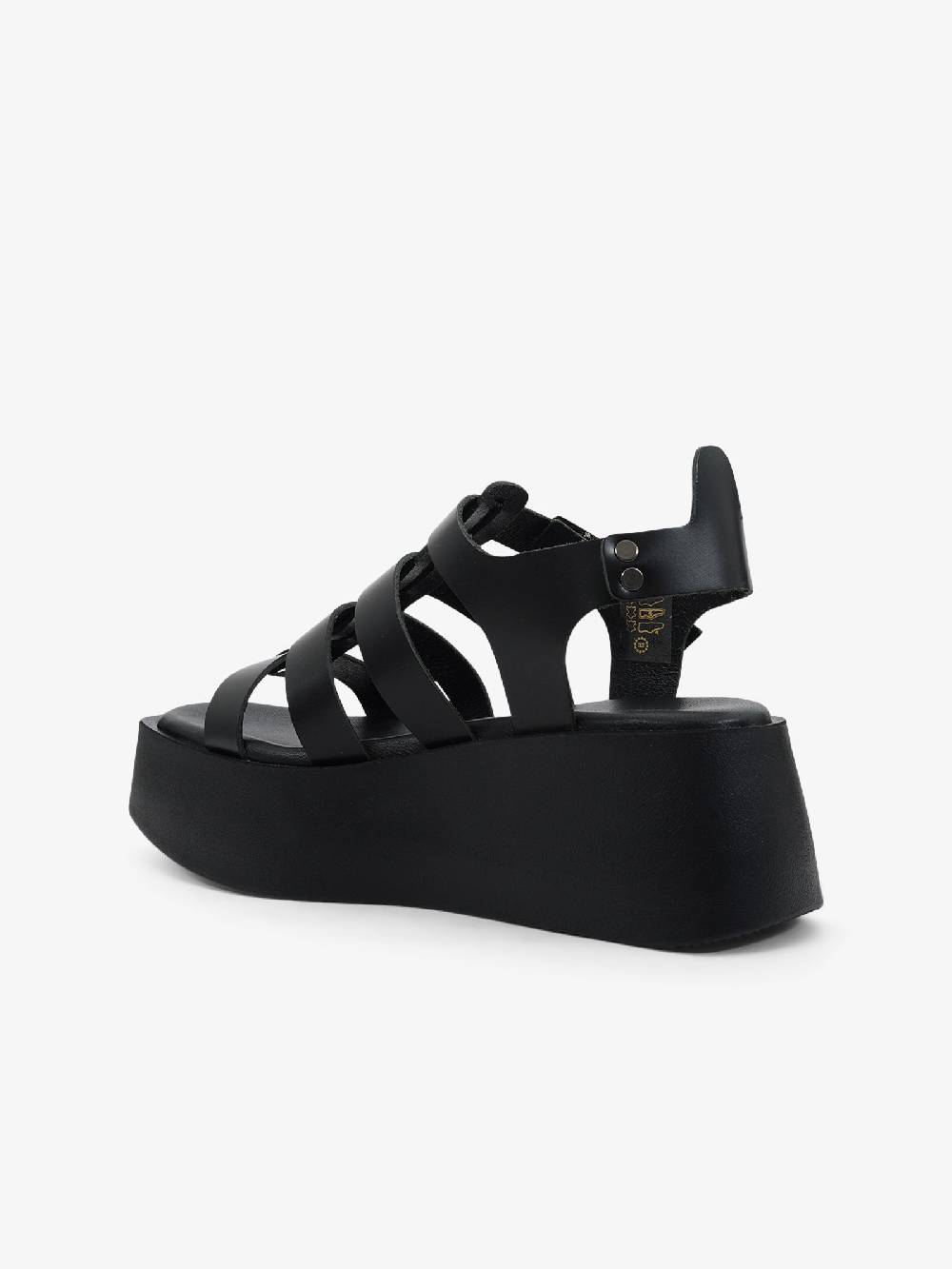 EXE' Sandali Con Zeppa 561 TAORMINA Donna Pelle Nero