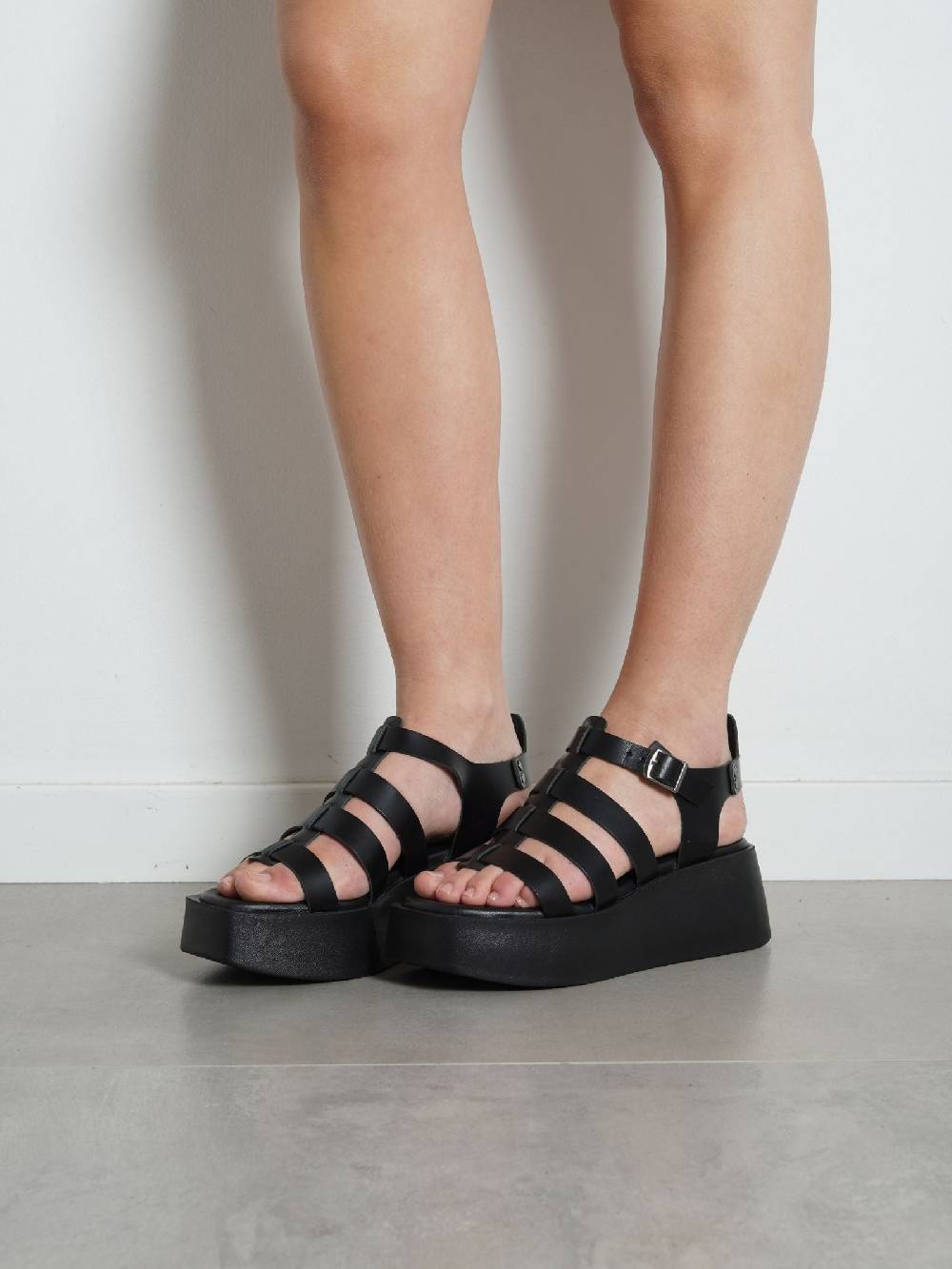 EXE' Sandali Con Zeppa 561 TAORMINA Donna Pelle Nero