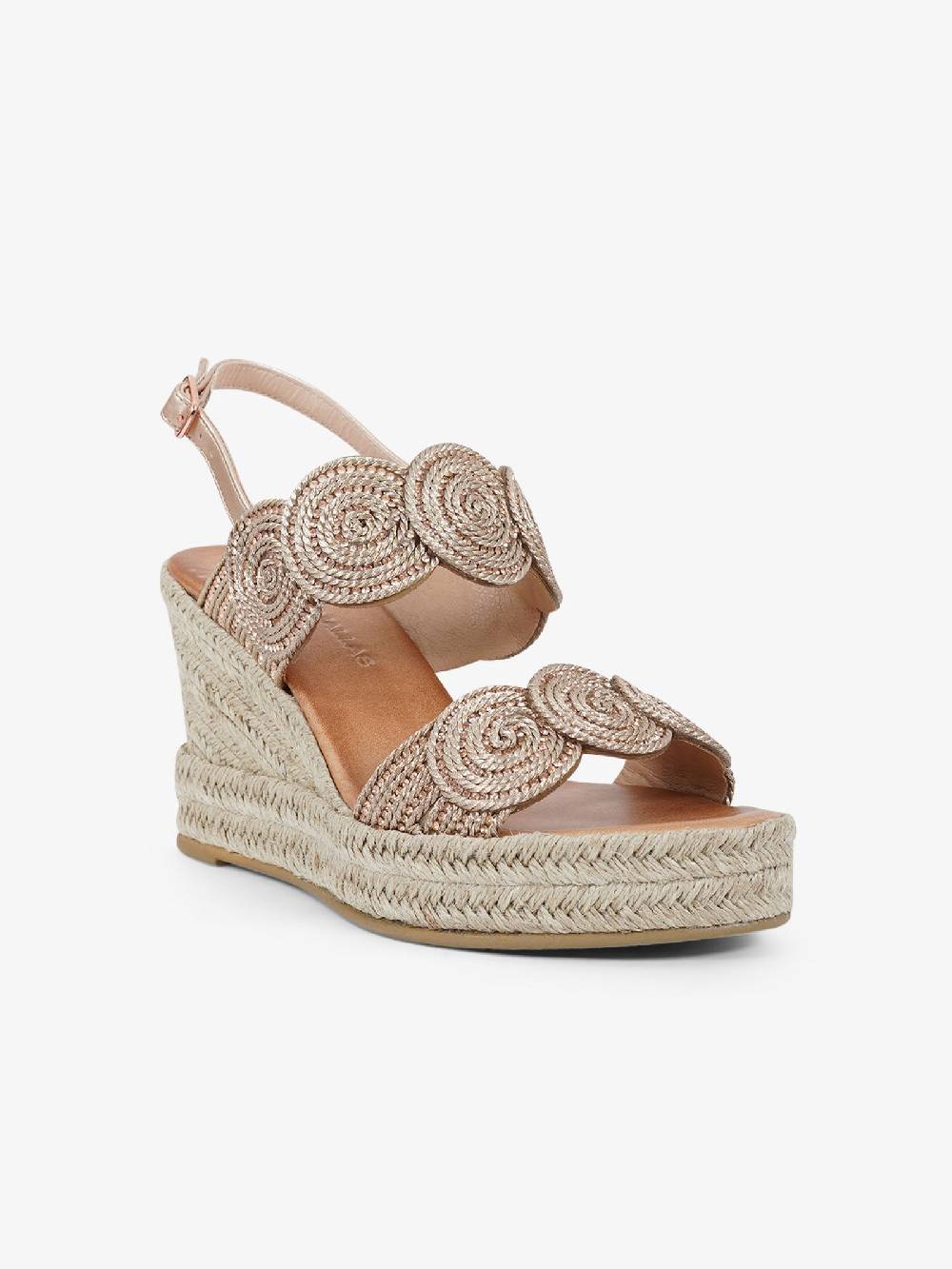 EXE' Sandali Con Zeppa 952 BALI 6-1 Donna Rafia Rosa