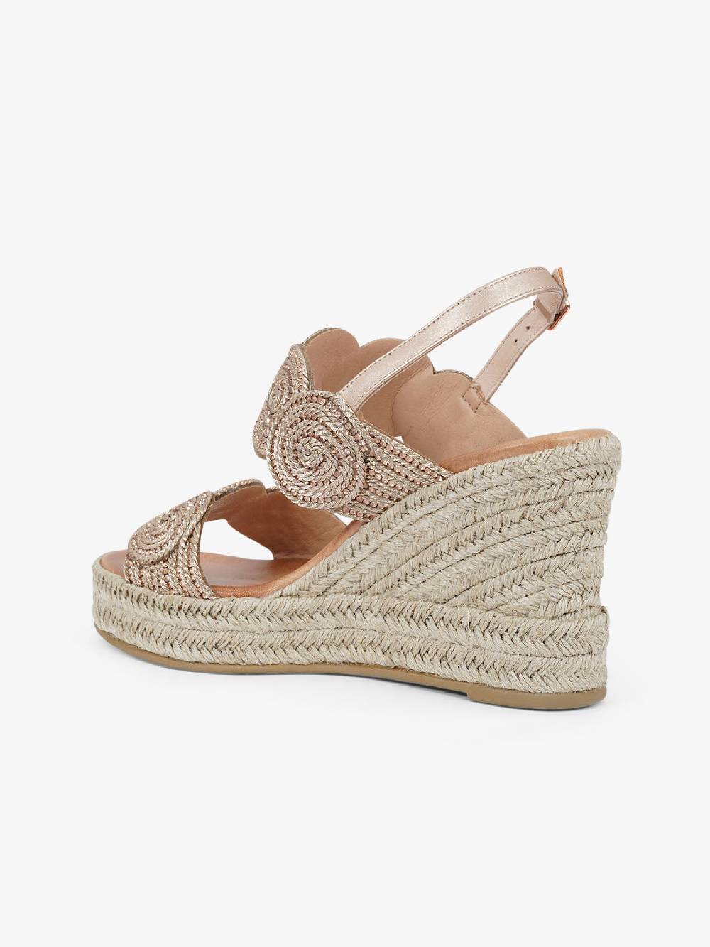 EXE' Sandali Con Zeppa 952 BALI 6-1 Donna Rafia Rosa