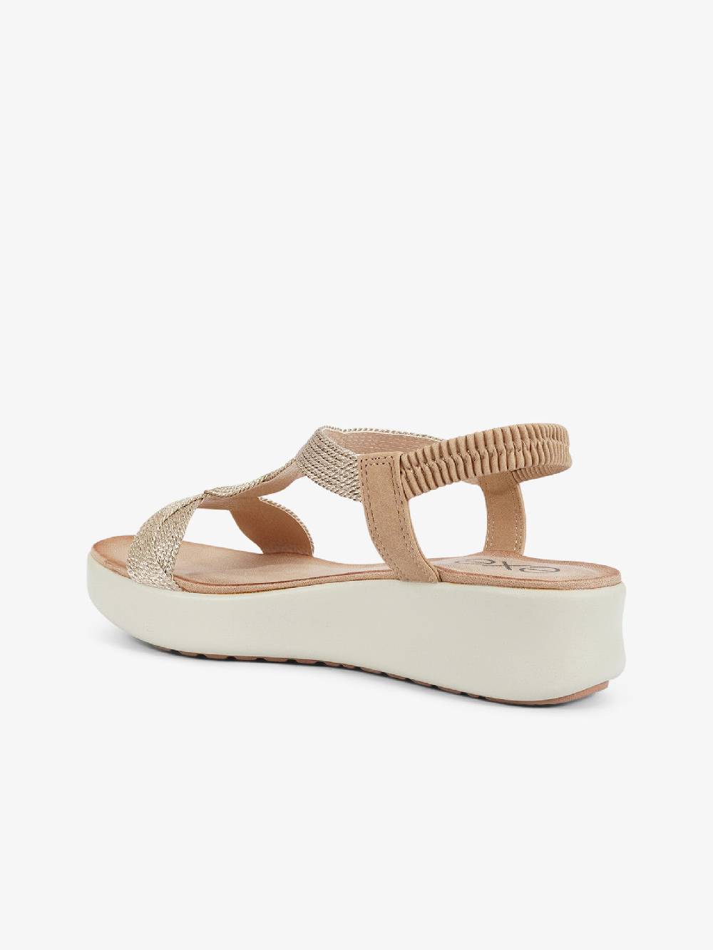 EXE' Sandali Con Zeppa Con Strass BZX23170 Donna Oro