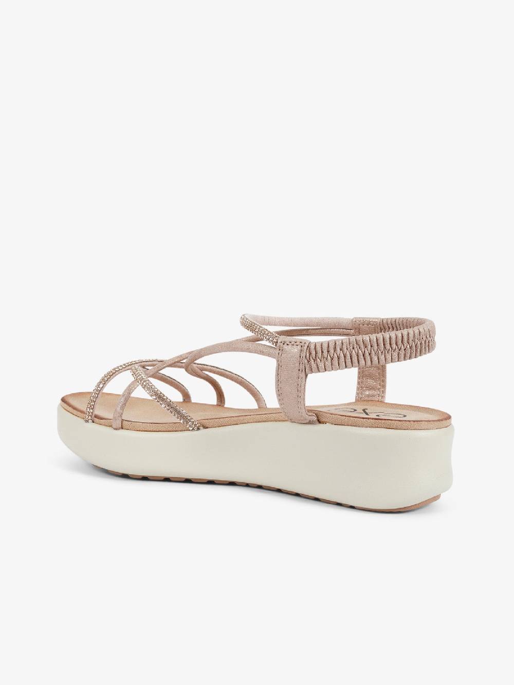 EXE' Sandali Con Zeppa Con Strass BZX33170 Donna Oro