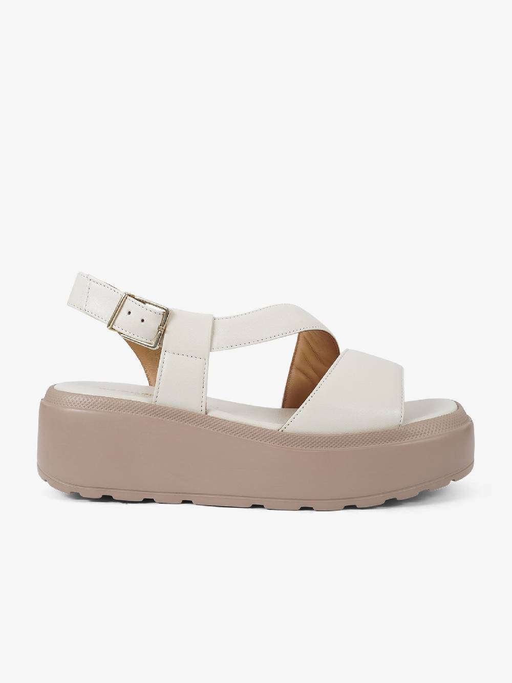 SORELLI Sandali con zeppa Fly 2108/FLY donna pelle panna