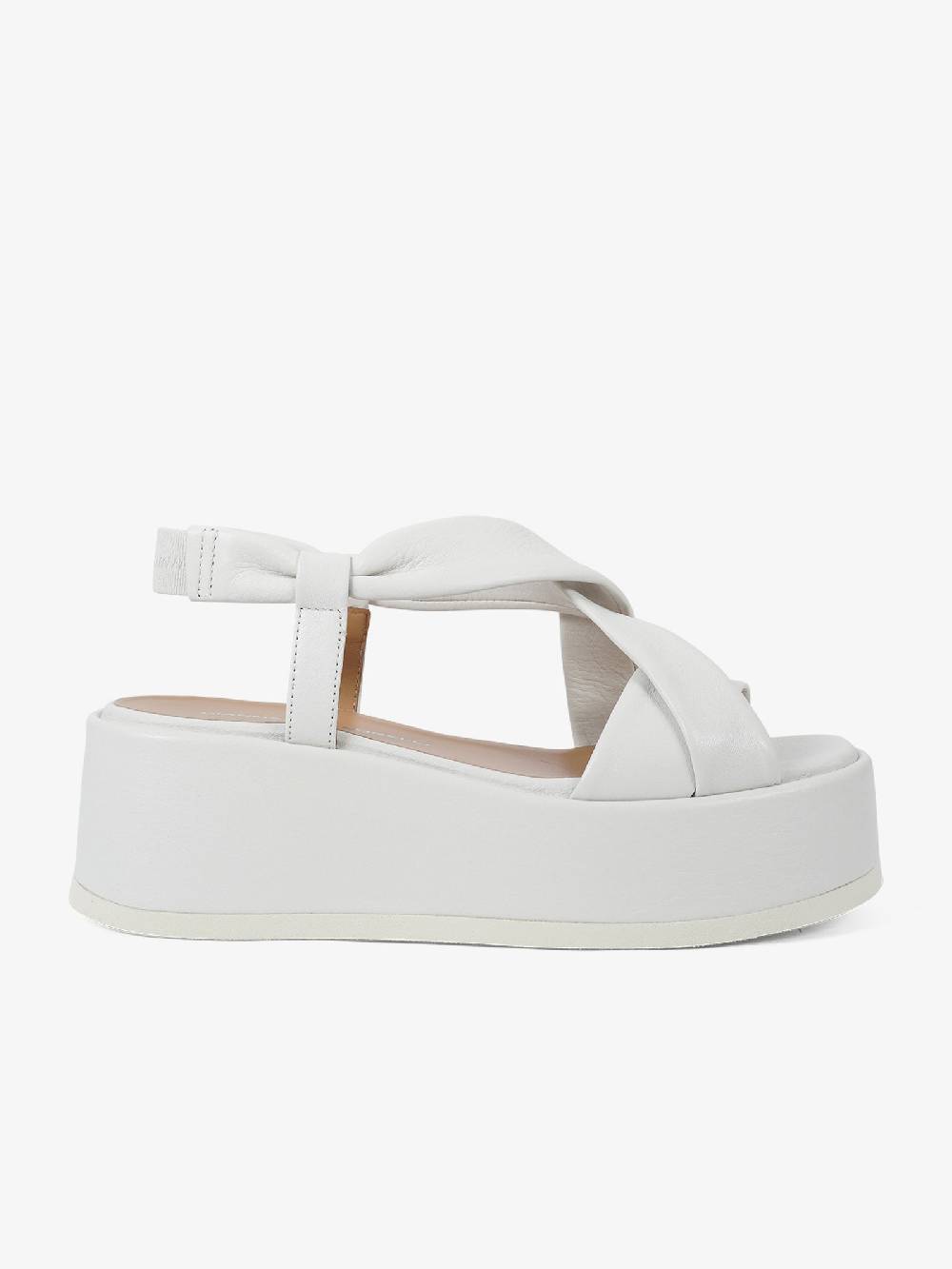 SORELLI Sandali con zeppa Kira 1946/KIRA/MS donna pelle bianco