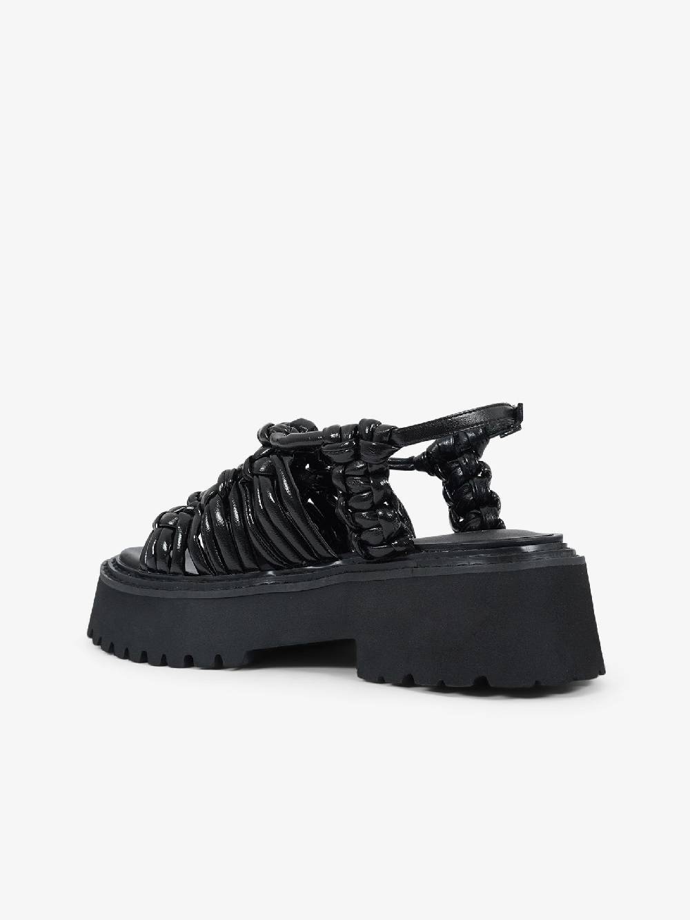 NOA HARMON Sandali Con Zeppa Ophelia 9704 Donna Pelle Nero