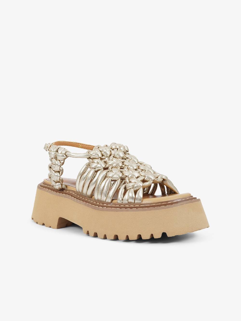 NOA HARMON Sandali Con Zeppa Ophelia 9704 Donna Pelle Oro