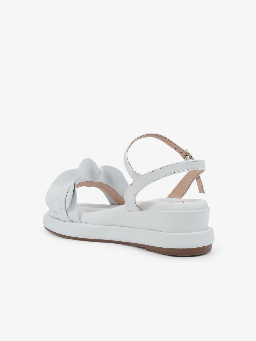 LORENZO MARI Sandali Con Zeppa PETUNIA 01 Donna Pelle Bianco