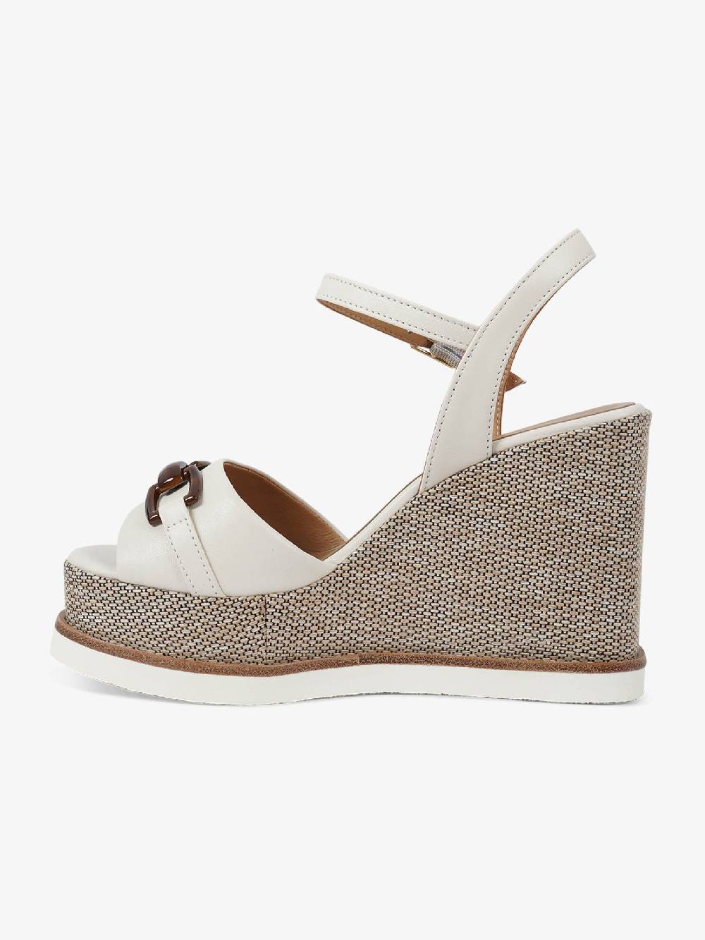 SORELLI Sandali Con Zeppa Vale 2165/VALE/XLG Donna Pelle Panna