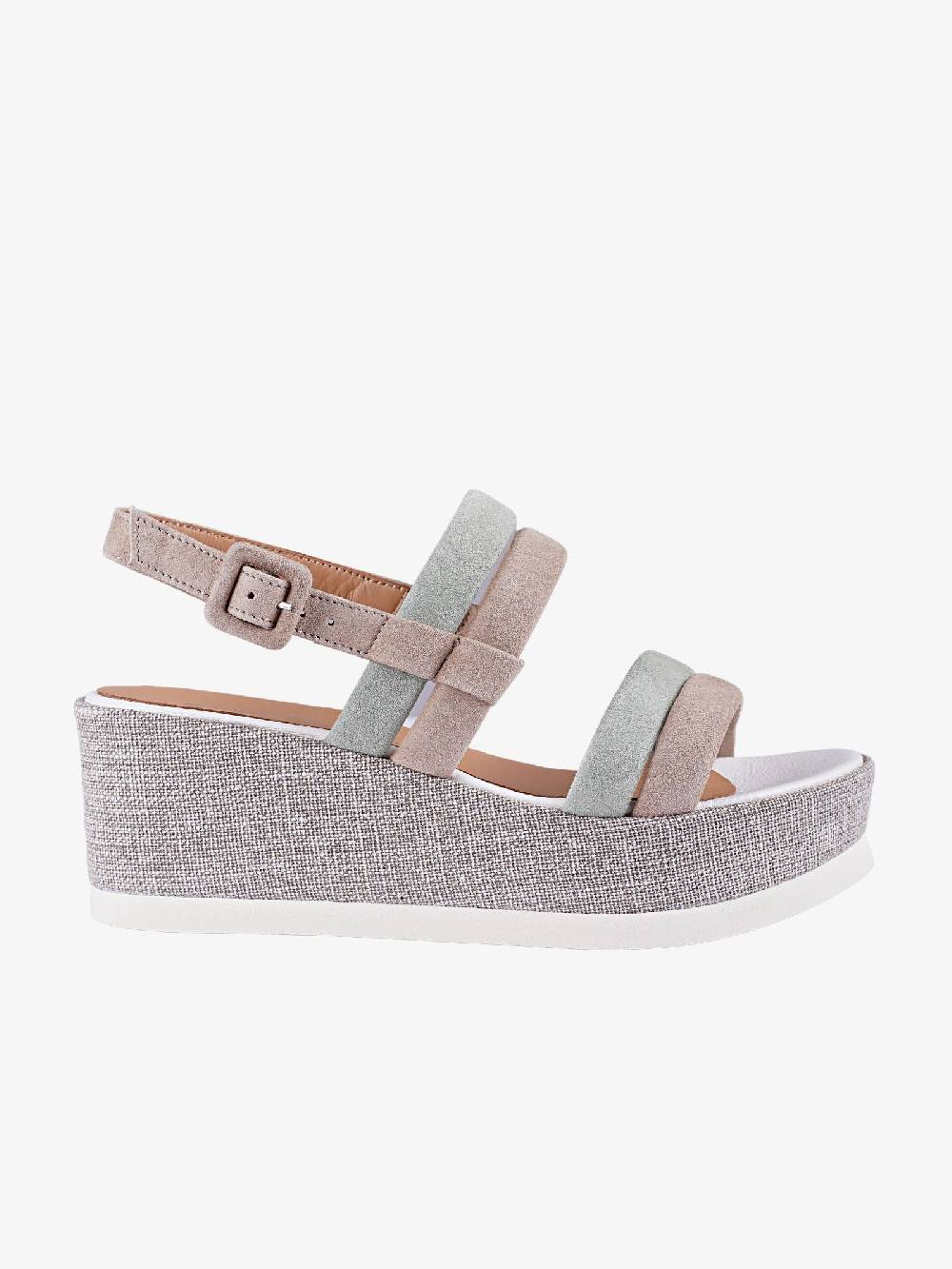 SORELLI Sandali Jil donna in pelle scamosciata verde