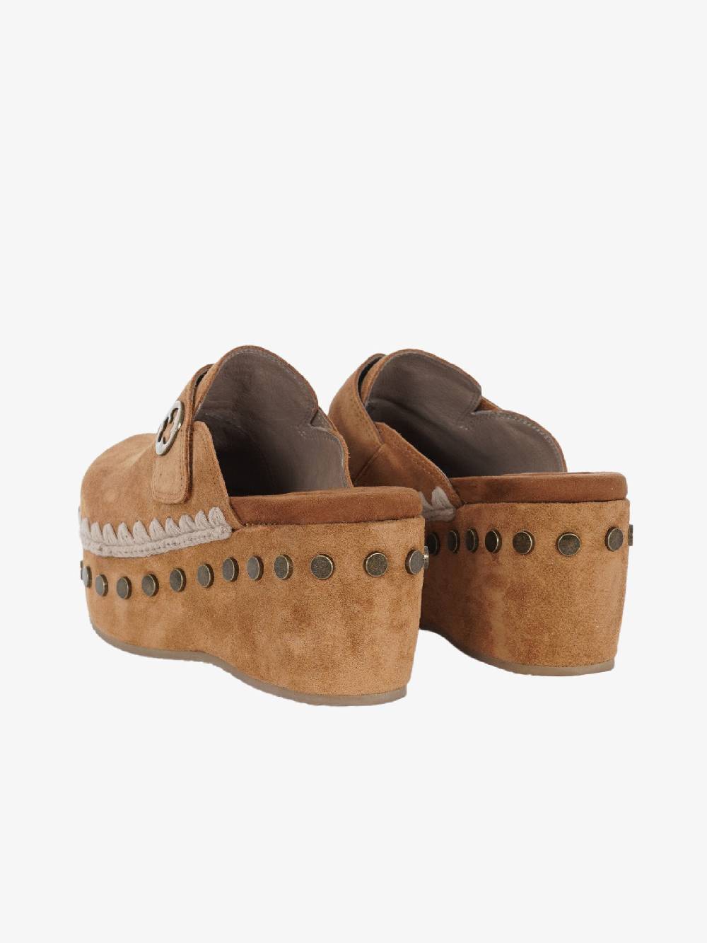 MOU Sandali Sabot SW611001 Donna In Camoscio Marrone