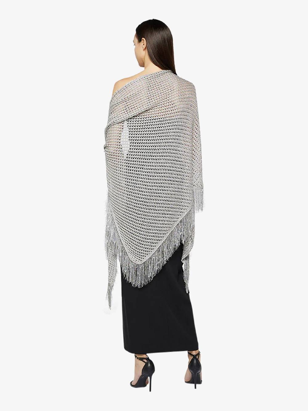 SPACE SIMONA CORSELLINI Scialle P24CPSLO03 Donna Viscosa Argento