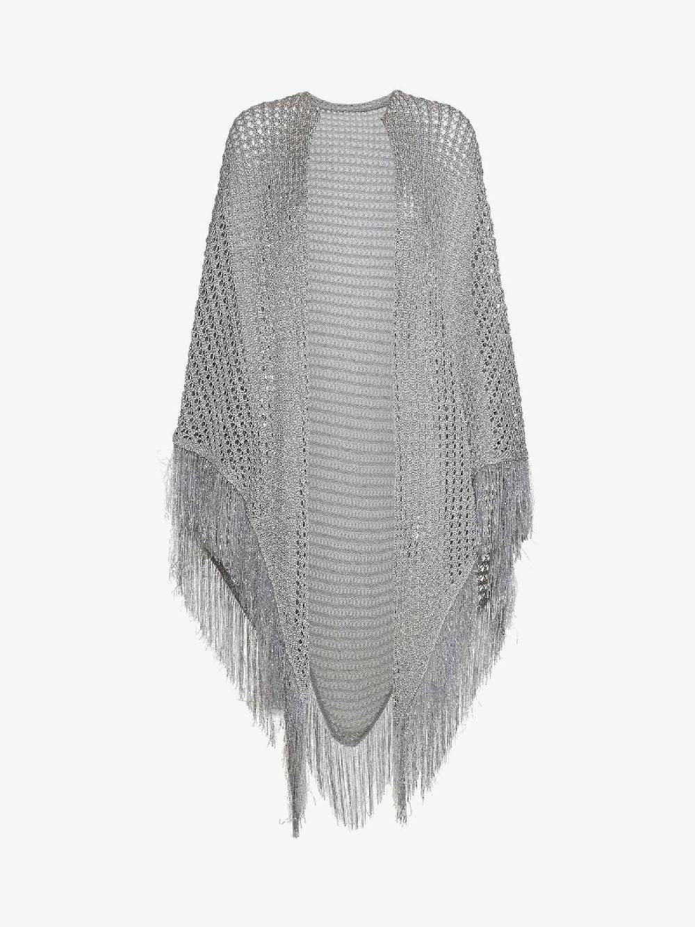 SPACE SIMONA CORSELLINI Scialle P24CPSLO03 donna viscosa argento