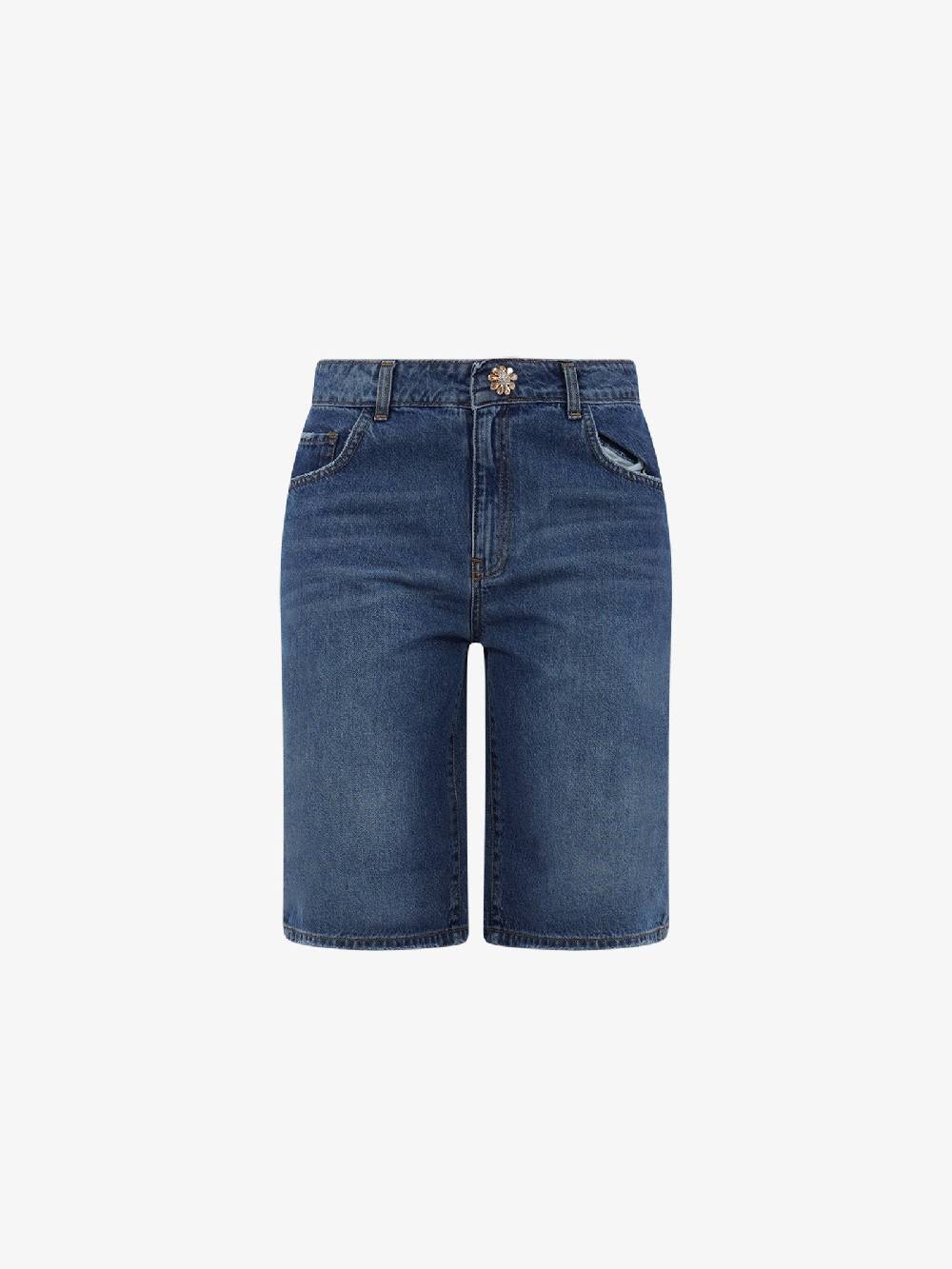 TRASH AND LUXURY Shorts Al Ginocchio TL-07SS240545 Donna Cotone Denim