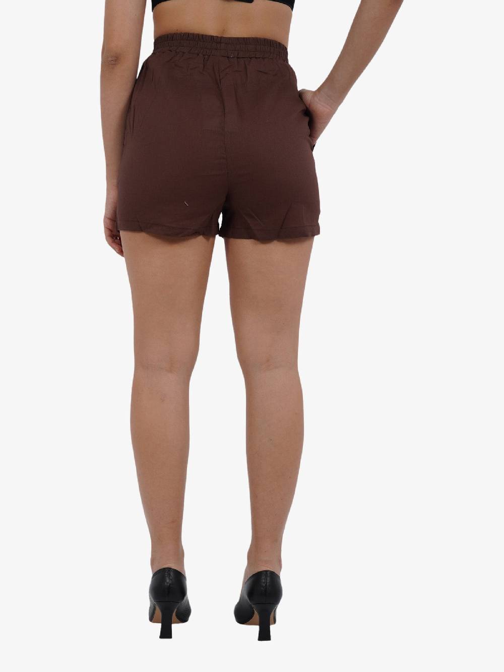 GLAMOROUS Shorts Con Elastico CK7508 Donna Cotone Marrone