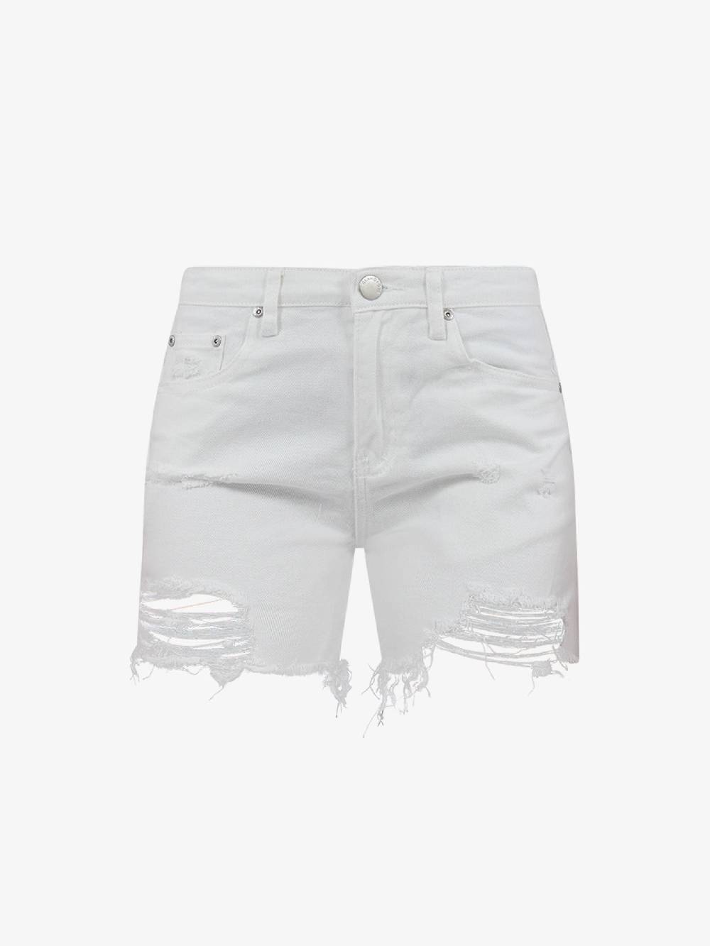 GLAMOROUS Shorts In Denim Distressed HC0229 Donna Cotone Bianco