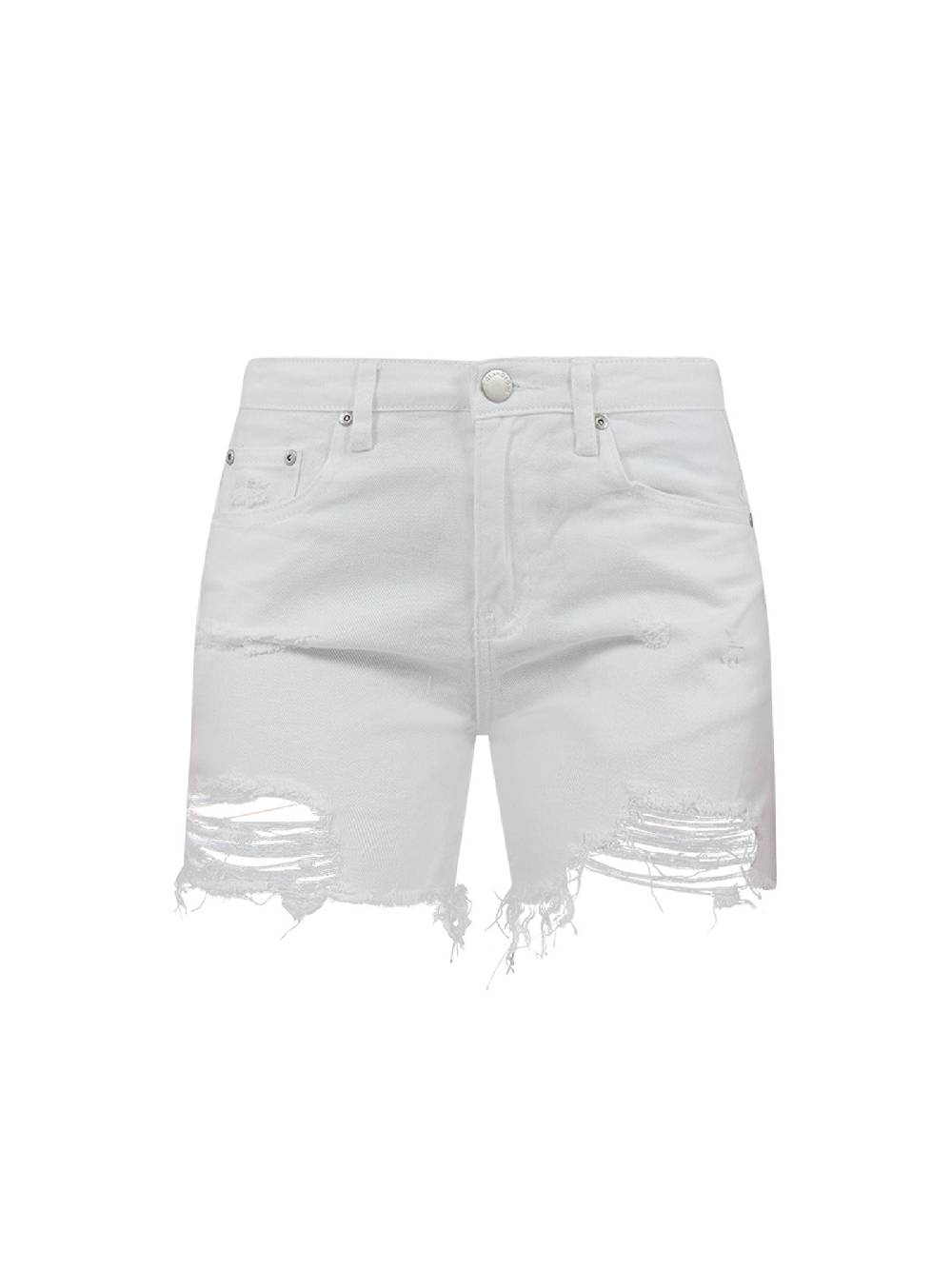 GLAMOROUS Shorts In Denim Distressed HC0229 Donna Cotone Bianco