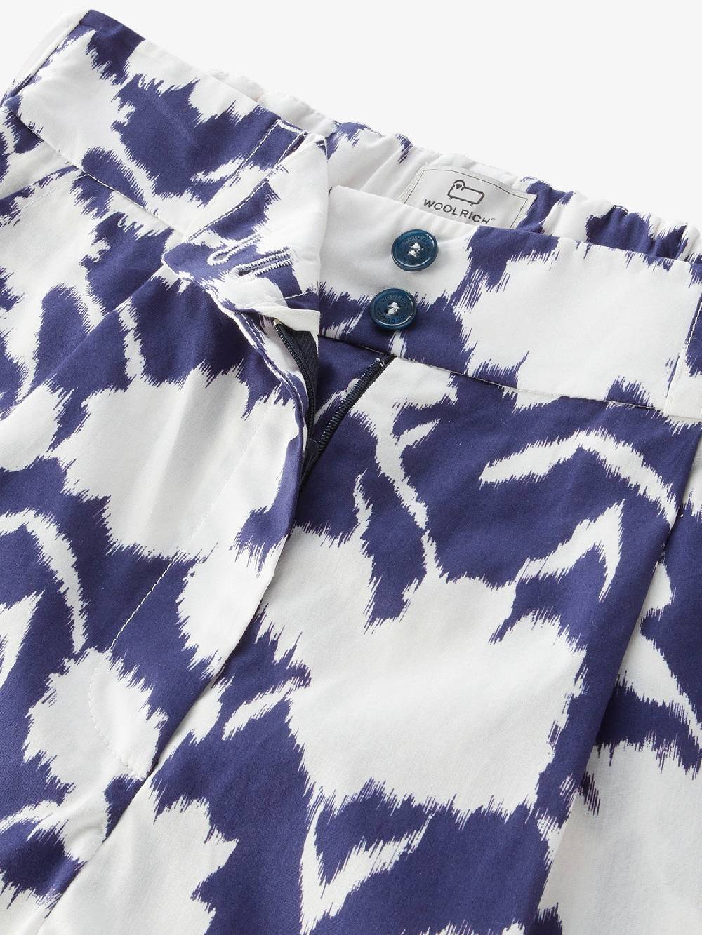 WOOLRICH Shorts Lungo Printed Poplin Donna Melton Blue