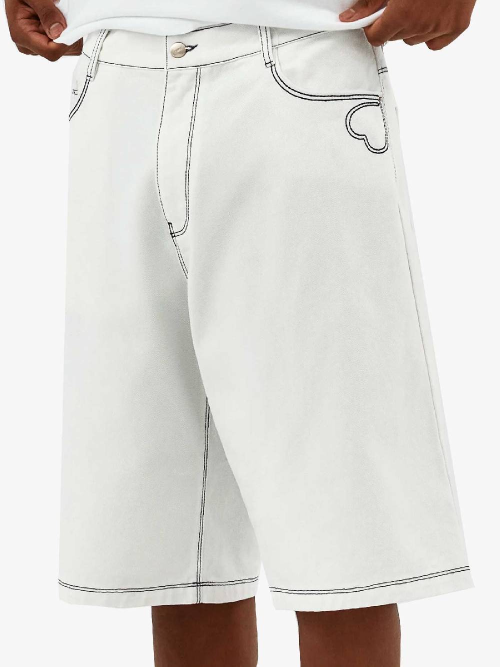 ARTE ANTWERP Shorts Silvain Heart Detail SS24-077SHO Uomo Bianco