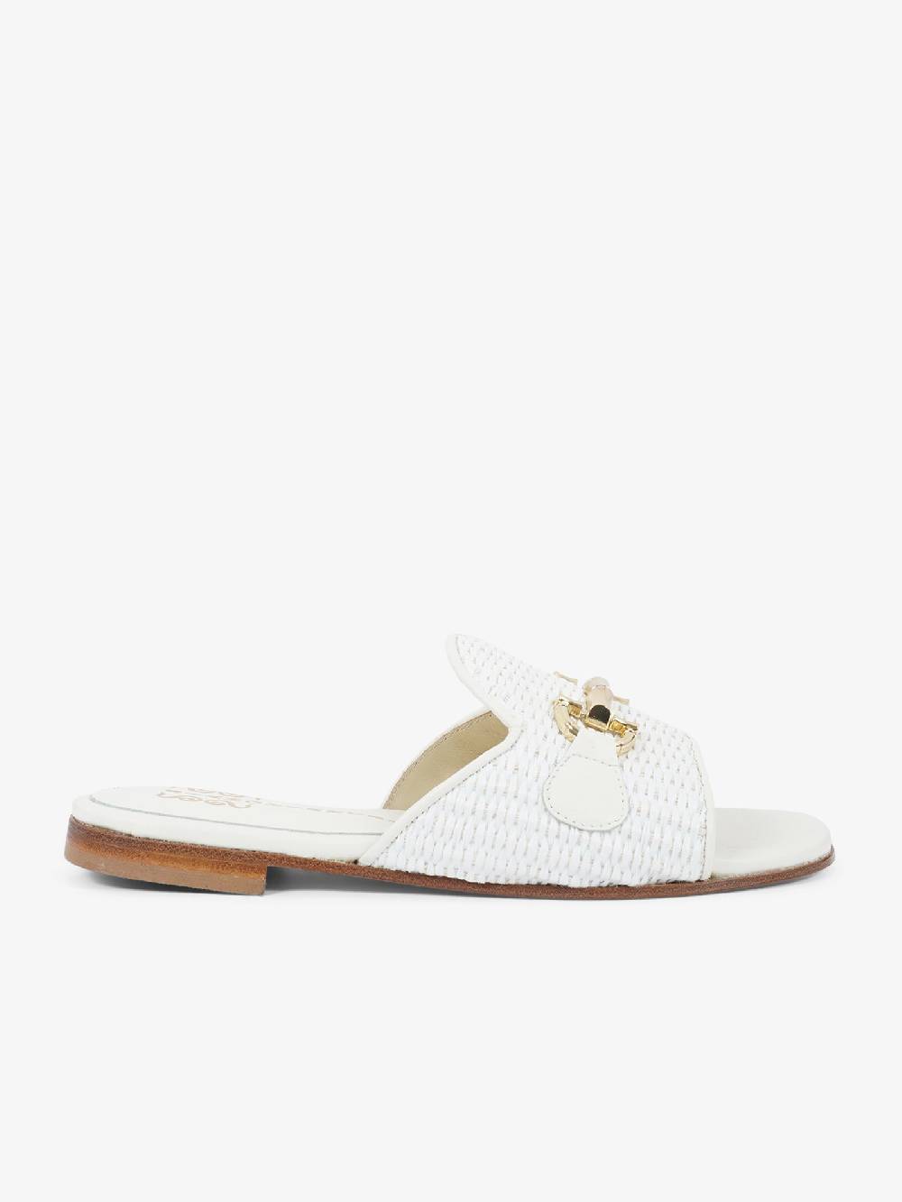 SIANO VIA ROMA Sandali bassi 78 donna pelle panna