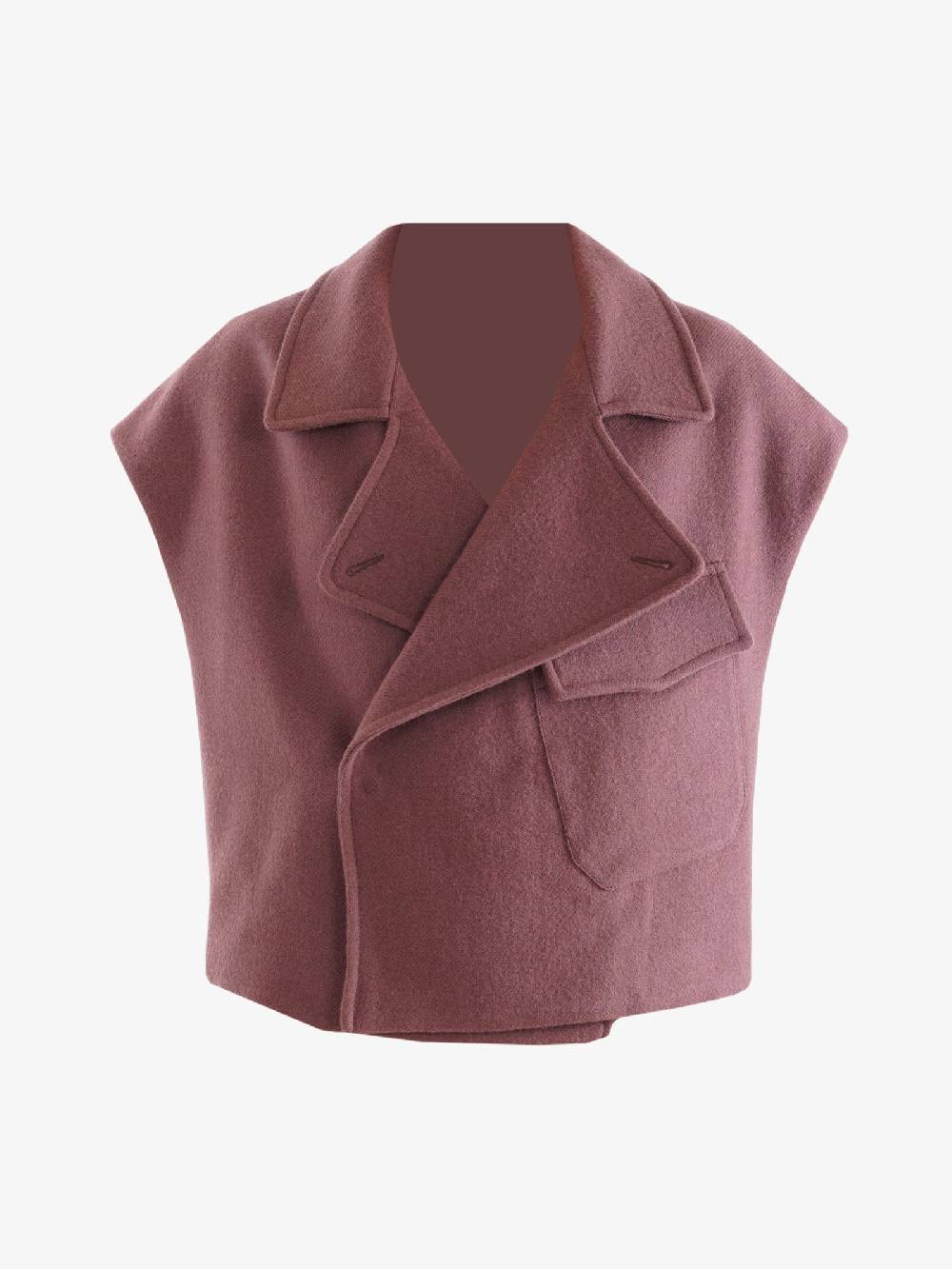 ALYSI Smanicato imbottito Traditional donna in lana cacao