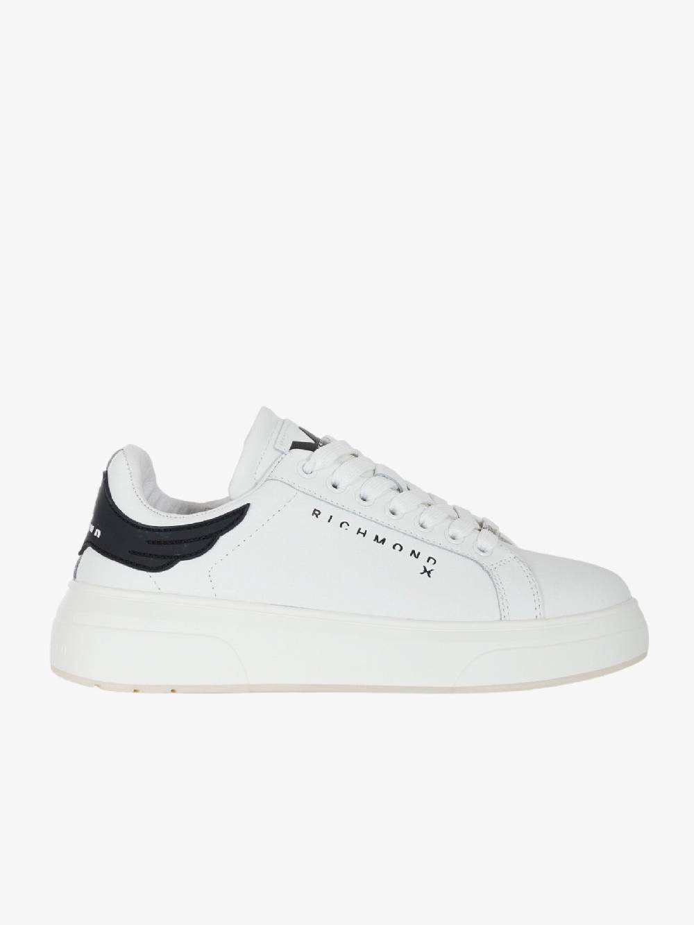 JOHN RICHMOND Sneakers Action 20007/CPA uomo in pelle bianco/nero