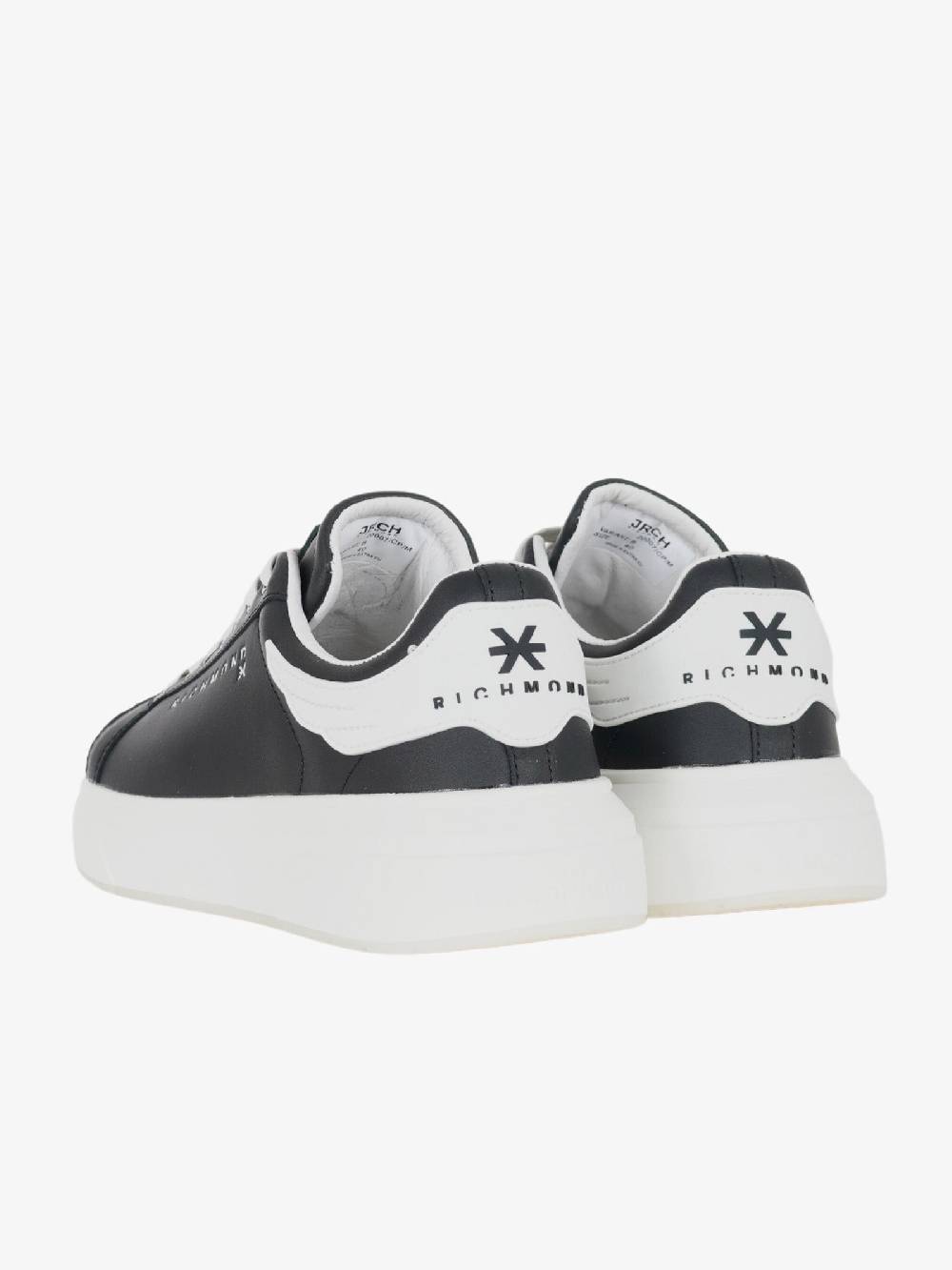 JOHN RICHMOND Sneakers Action 20007/CPA Uomo In Pelle Nero/bianco