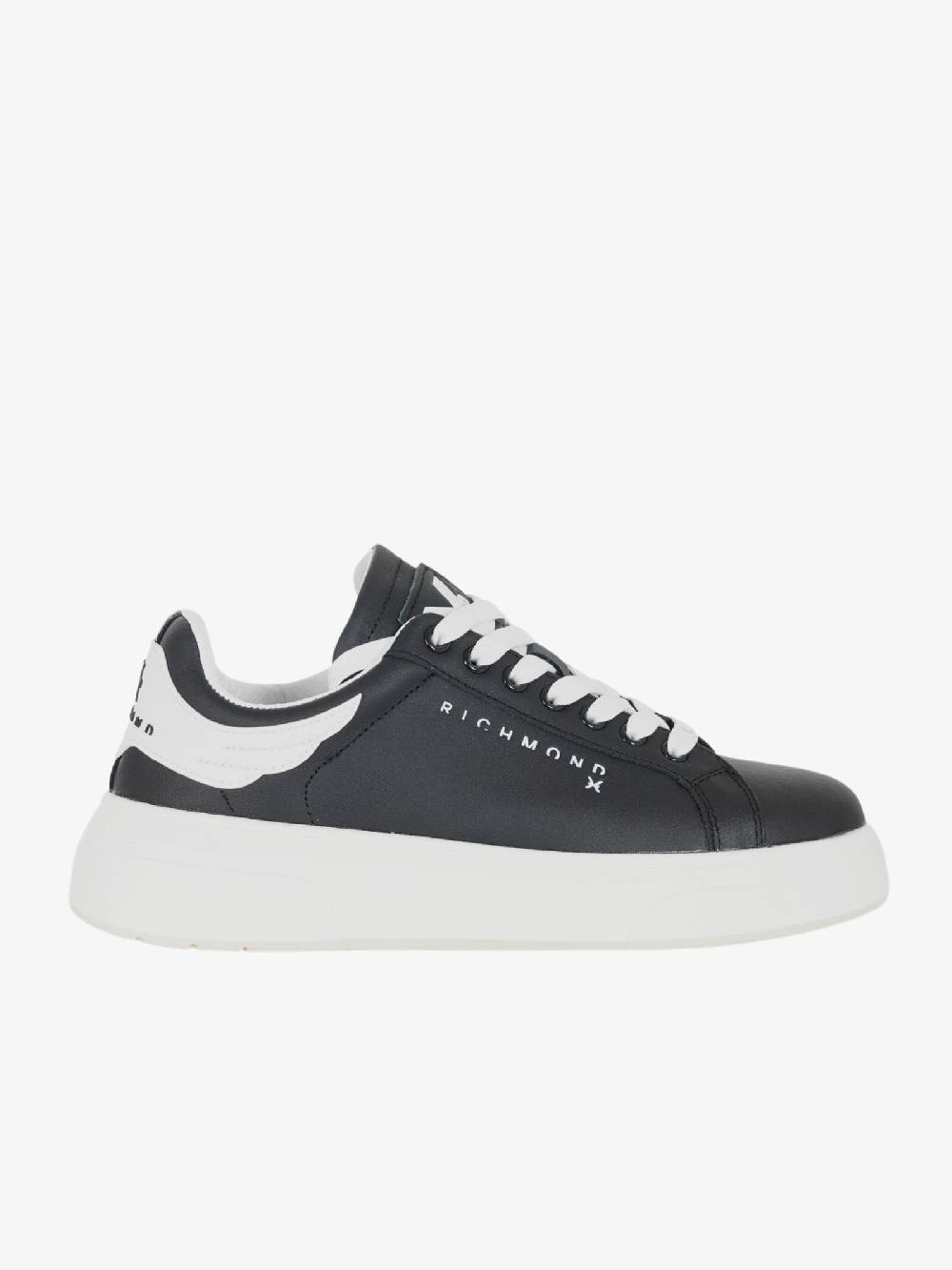 JOHN RICHMOND Sneakers Action 20007/CPA Uomo In Pelle Nero/bianco
