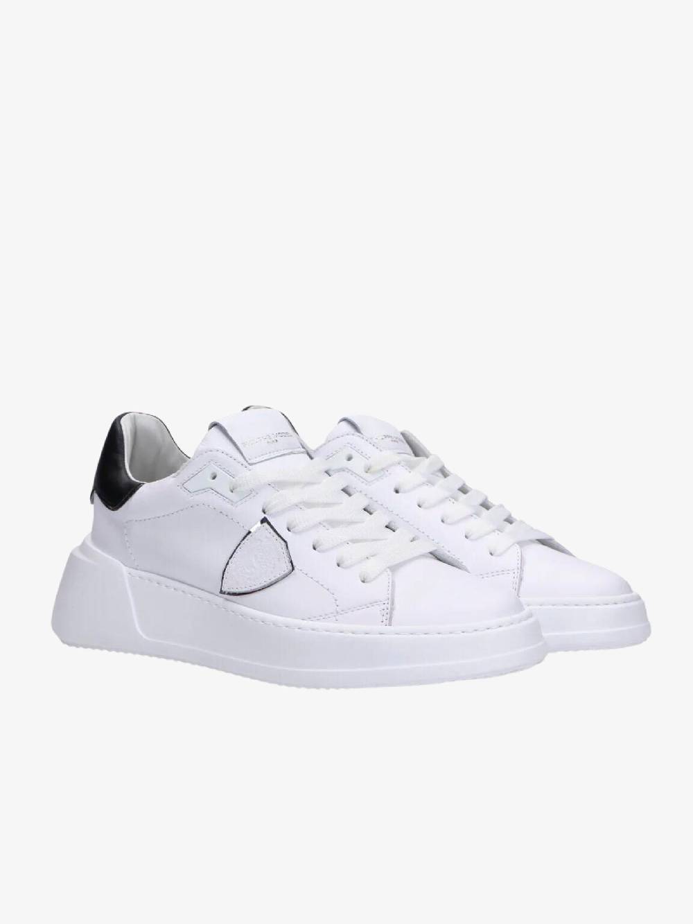 PHILIPPE MODEL Sneakers BJLDV010 Tres Temple Low Donna Bianco/nero