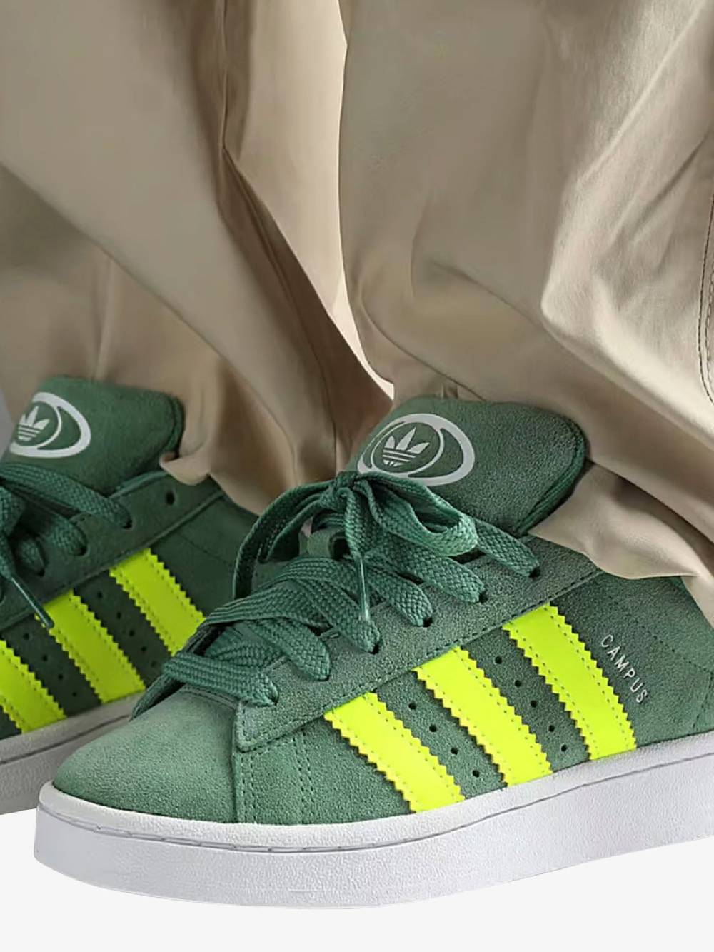 ADIDAS Sneakers Campus 00's IF3967 Donna In Pelle Verde/giallo