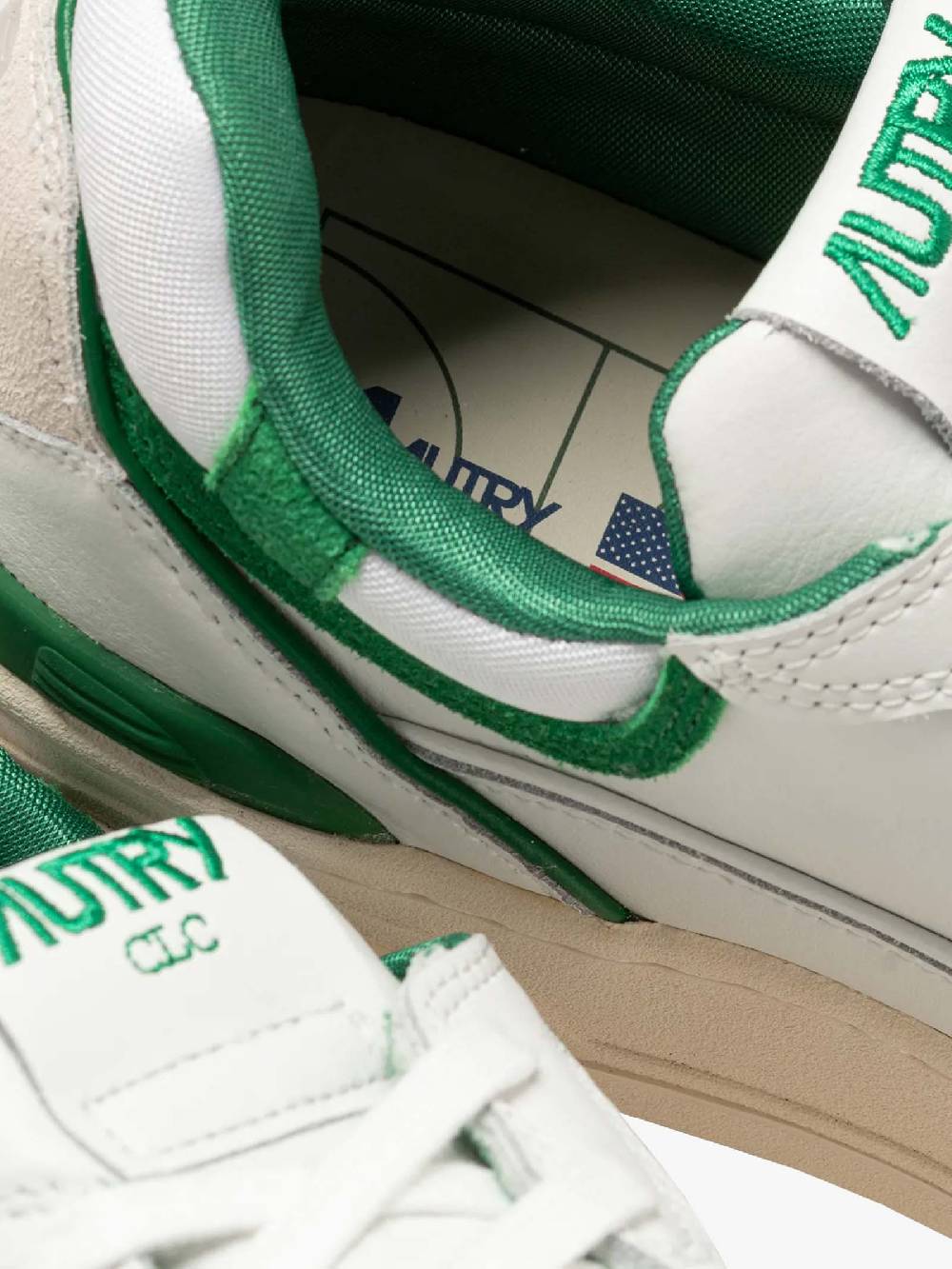 AUTRY Sneakers CLC ROLMMM09 Uomo In Pelle Bianco/verde