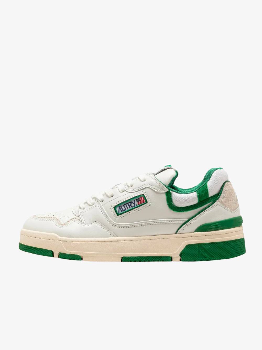 AUTRY Sneakers CLC ROLMMM09 Uomo In Pelle Bianco/verde