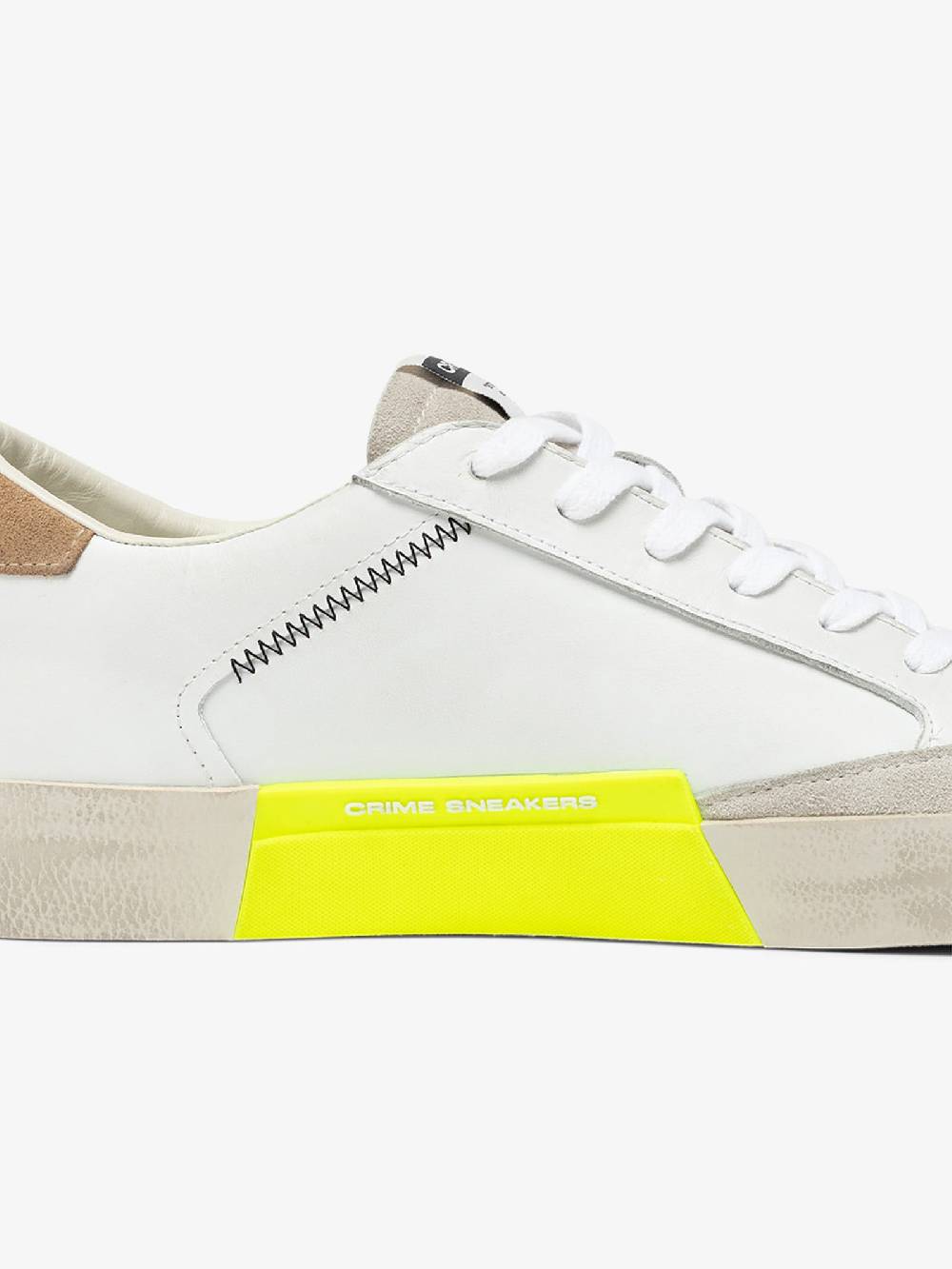 CRIME LONDON Sneakers Distressed 17001PP6 Uomo In Pelle Bianco