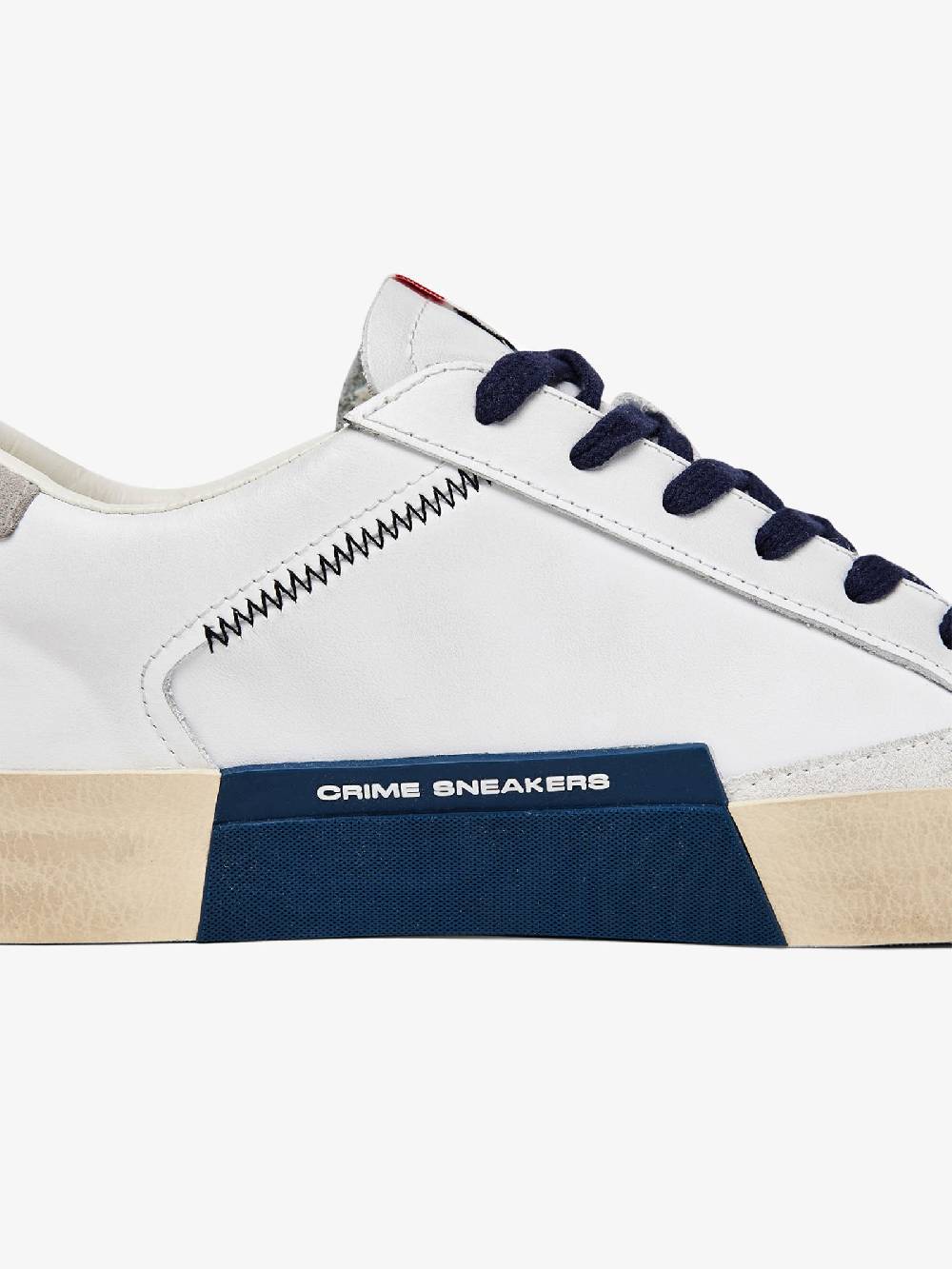 CRIME LONDON Sneakers Distressed 17002PP6 Uomo In Pelle Bianco