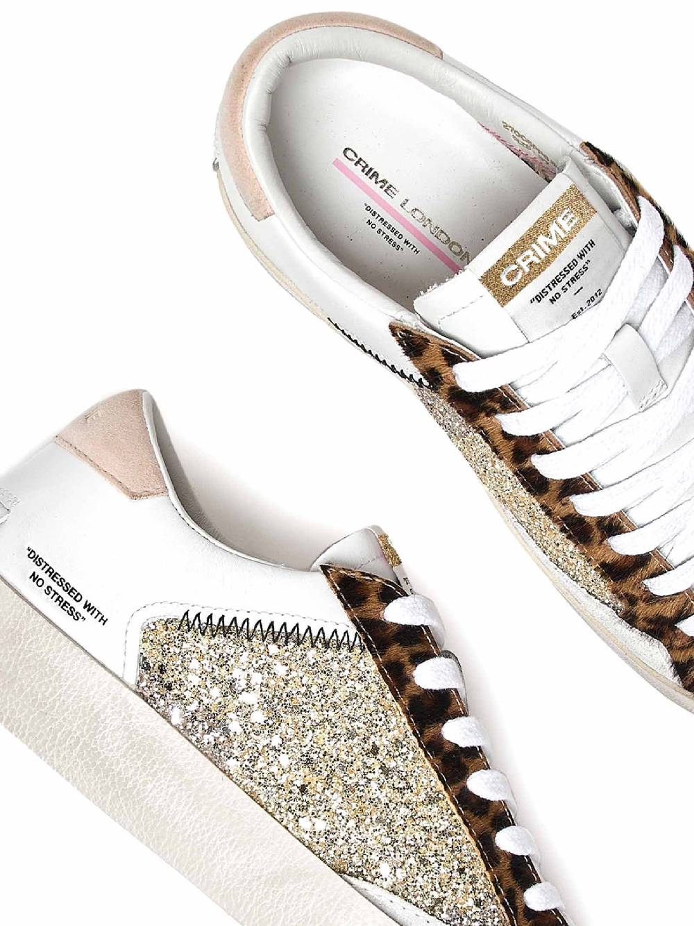 CRIME LONDON Sneakers DISTRESSED 27005PP6 Donna Pelle Oro